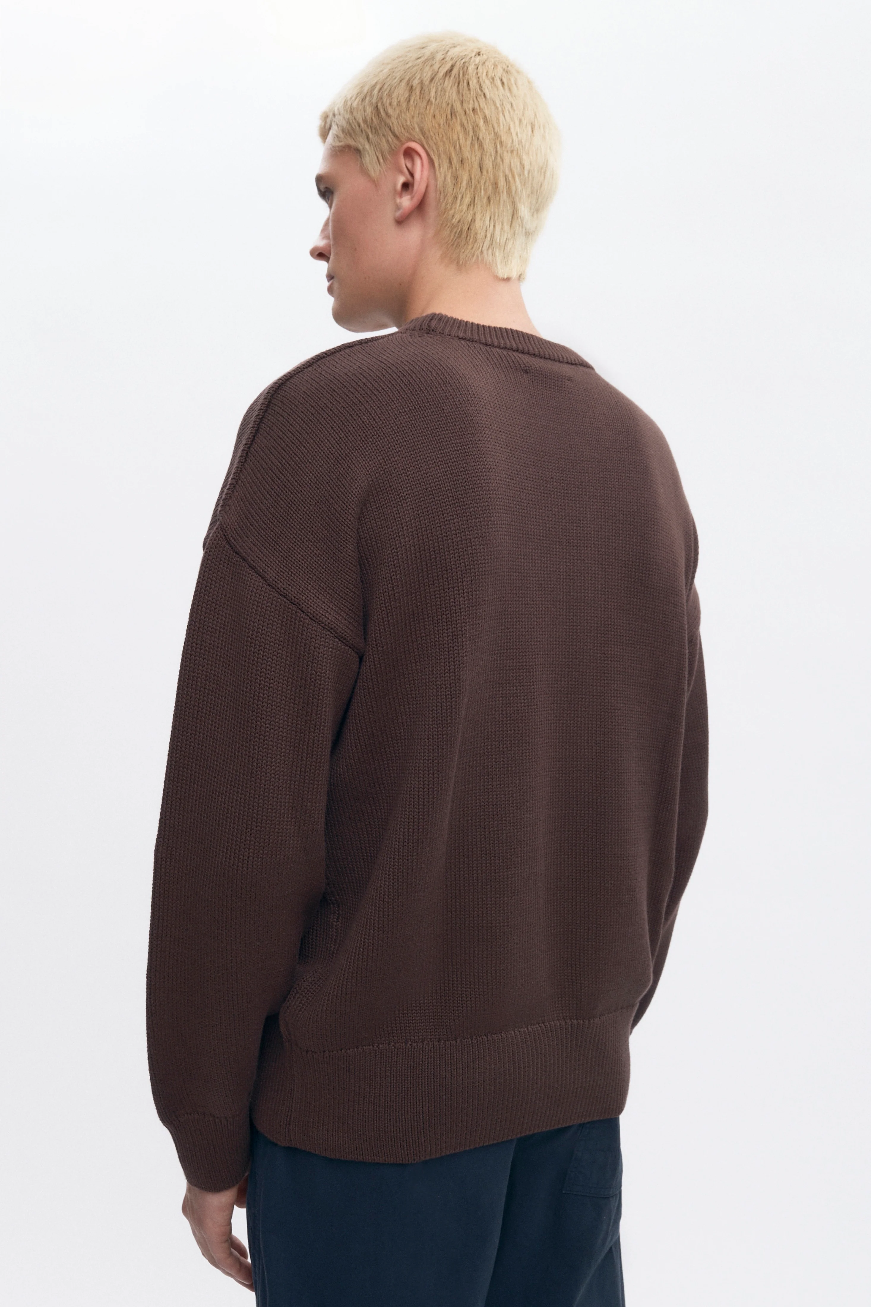 Men's Hamatah Sweater in Coffee Bean - Image 4
