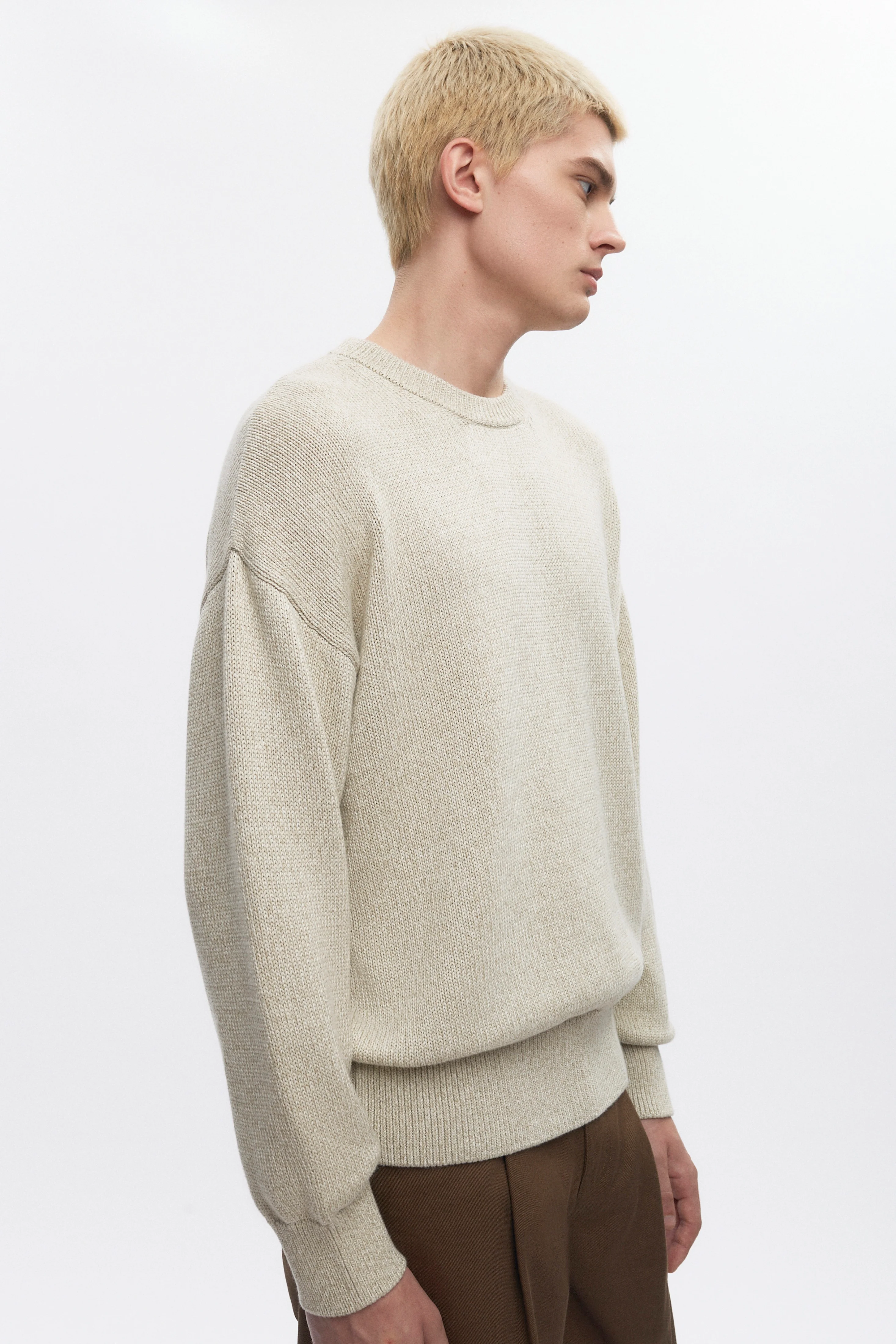 Men's Hamatah Sweater in Oat Melange - Image 3