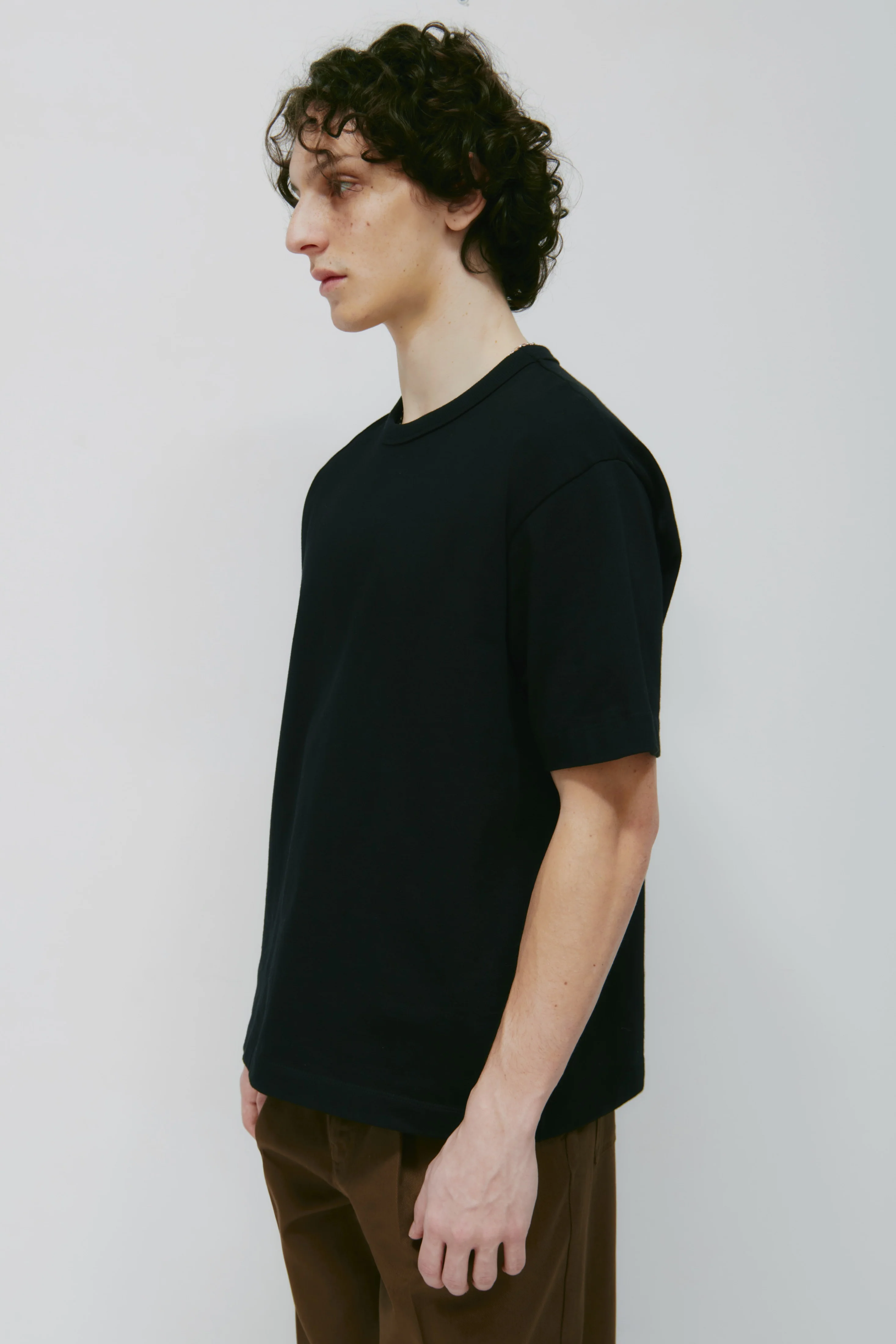 Men's Heavyweight Box Crew in Black - Image 3