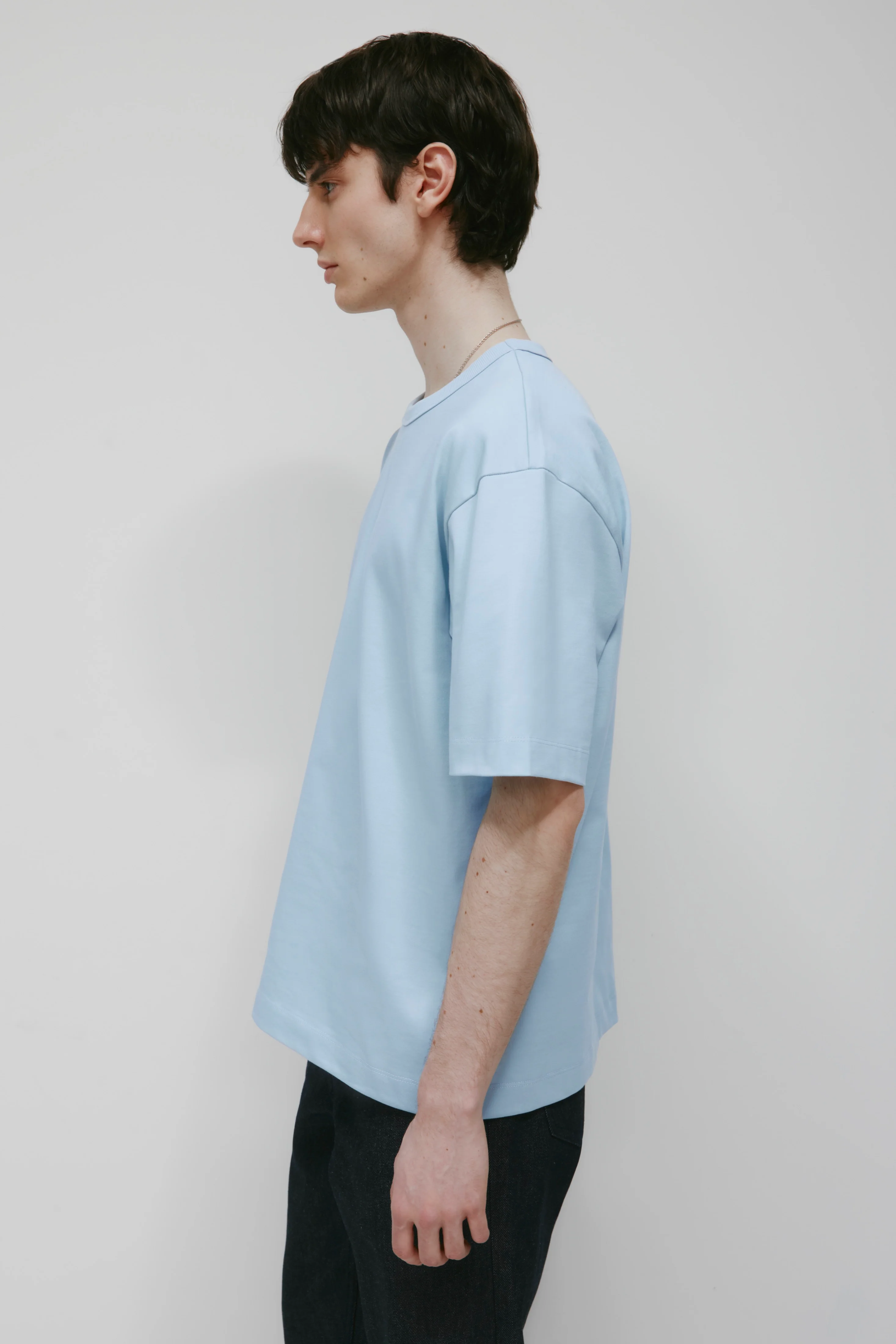 Men's Heavyweight Box Crew in Blue Aura - Image 3