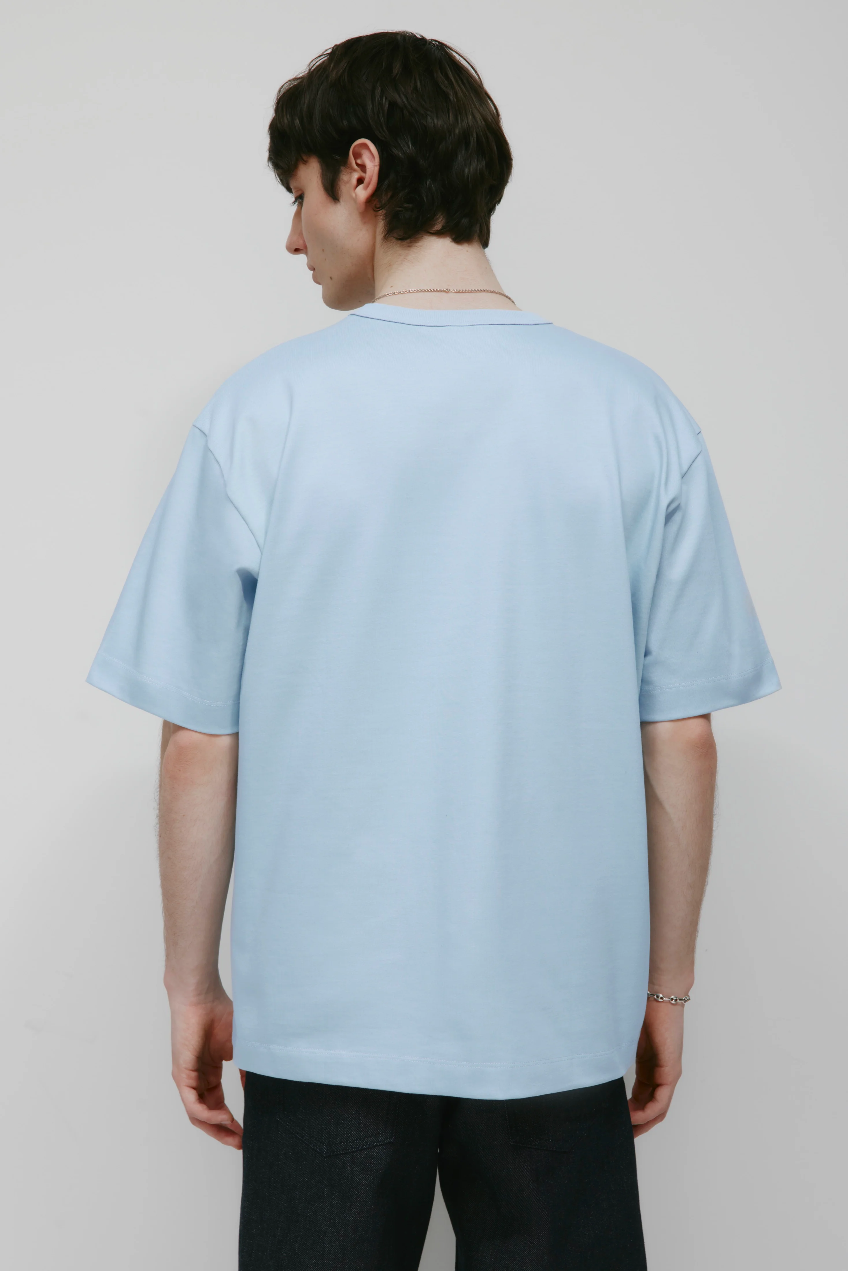 Men's Heavyweight Box Crew in Blue Aura - Image 4