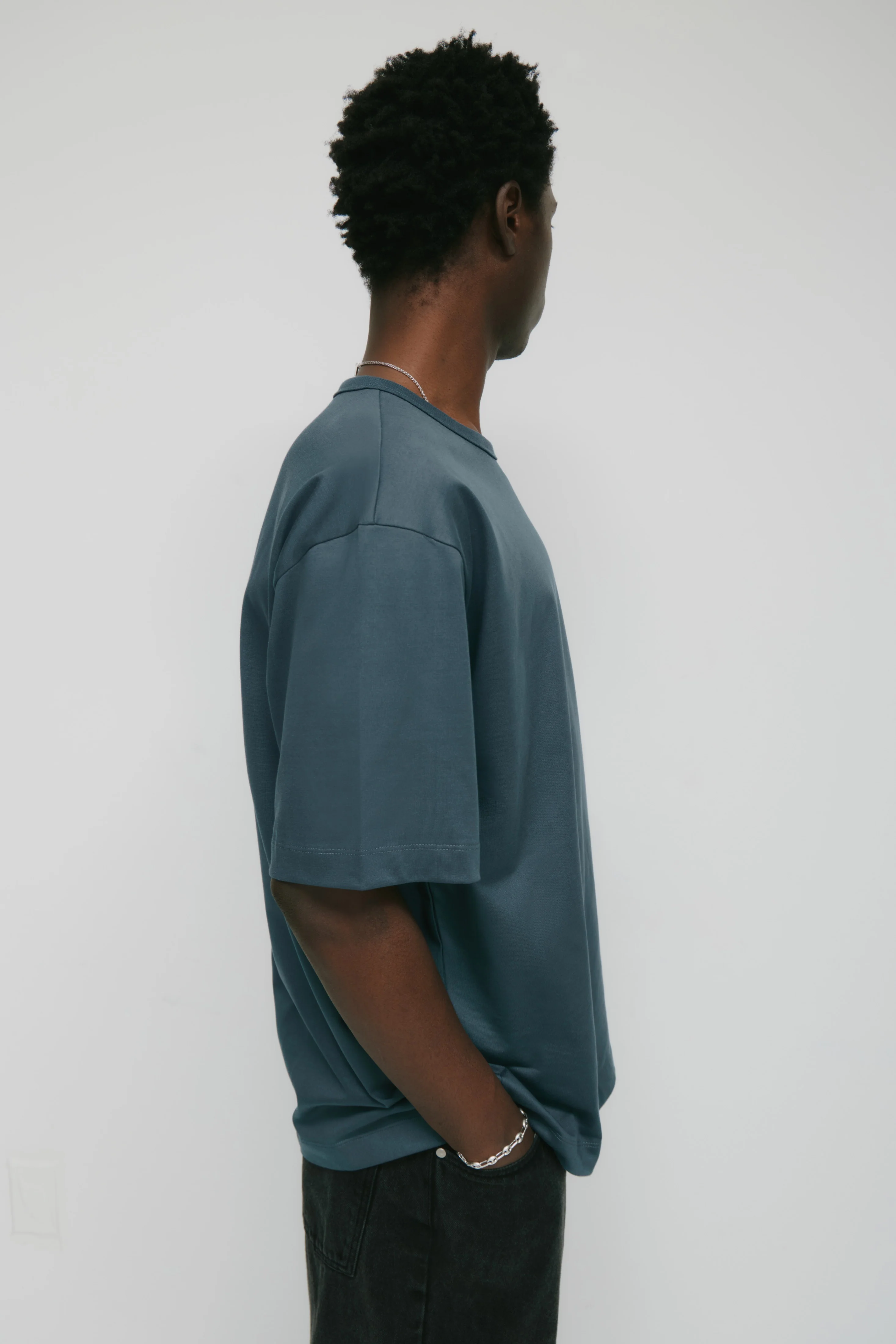 Men's Heavyweight Box Crew in Dark Slate - Image 3