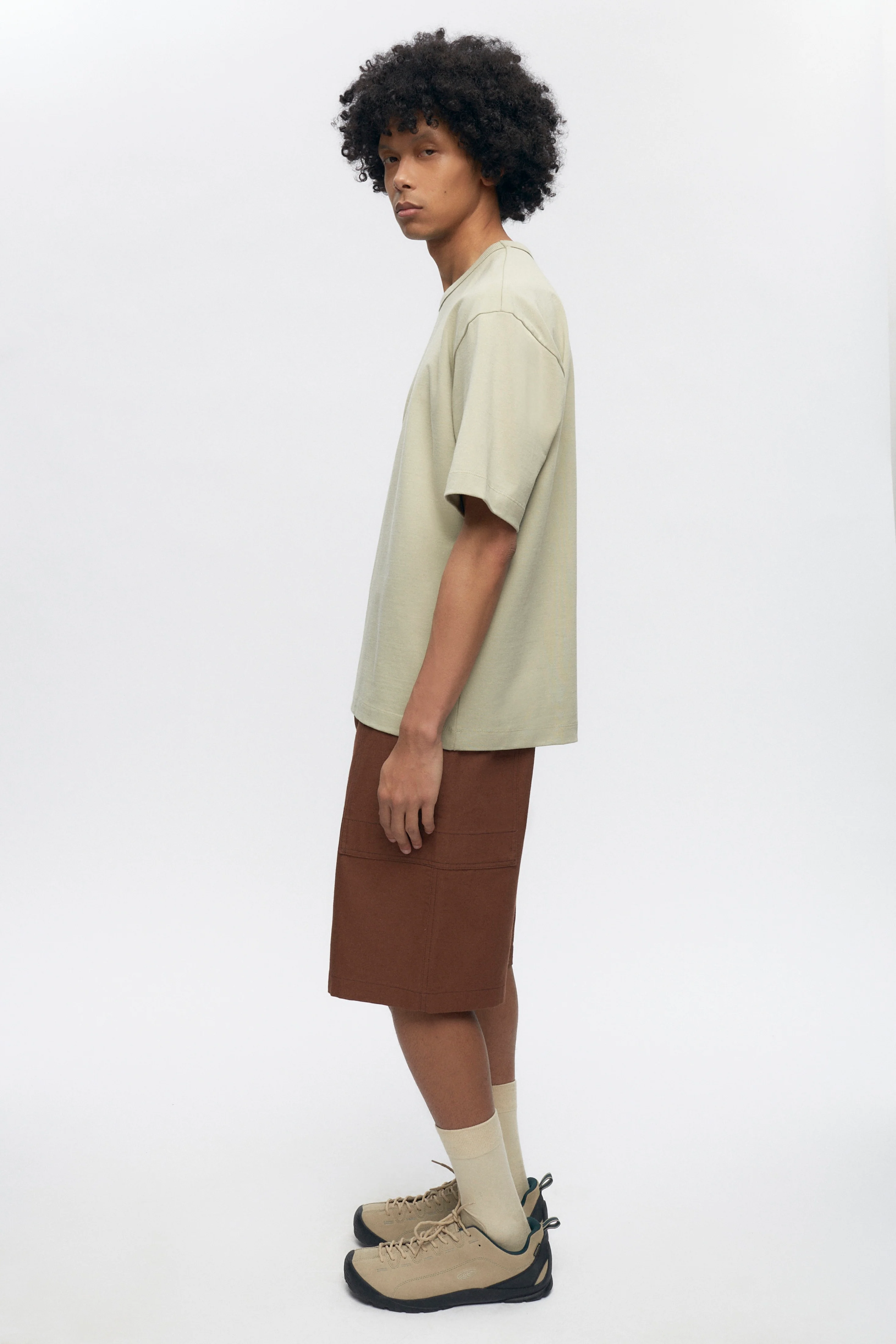 Men's Heavyweight Box Crew in Dune Grass - Image 4