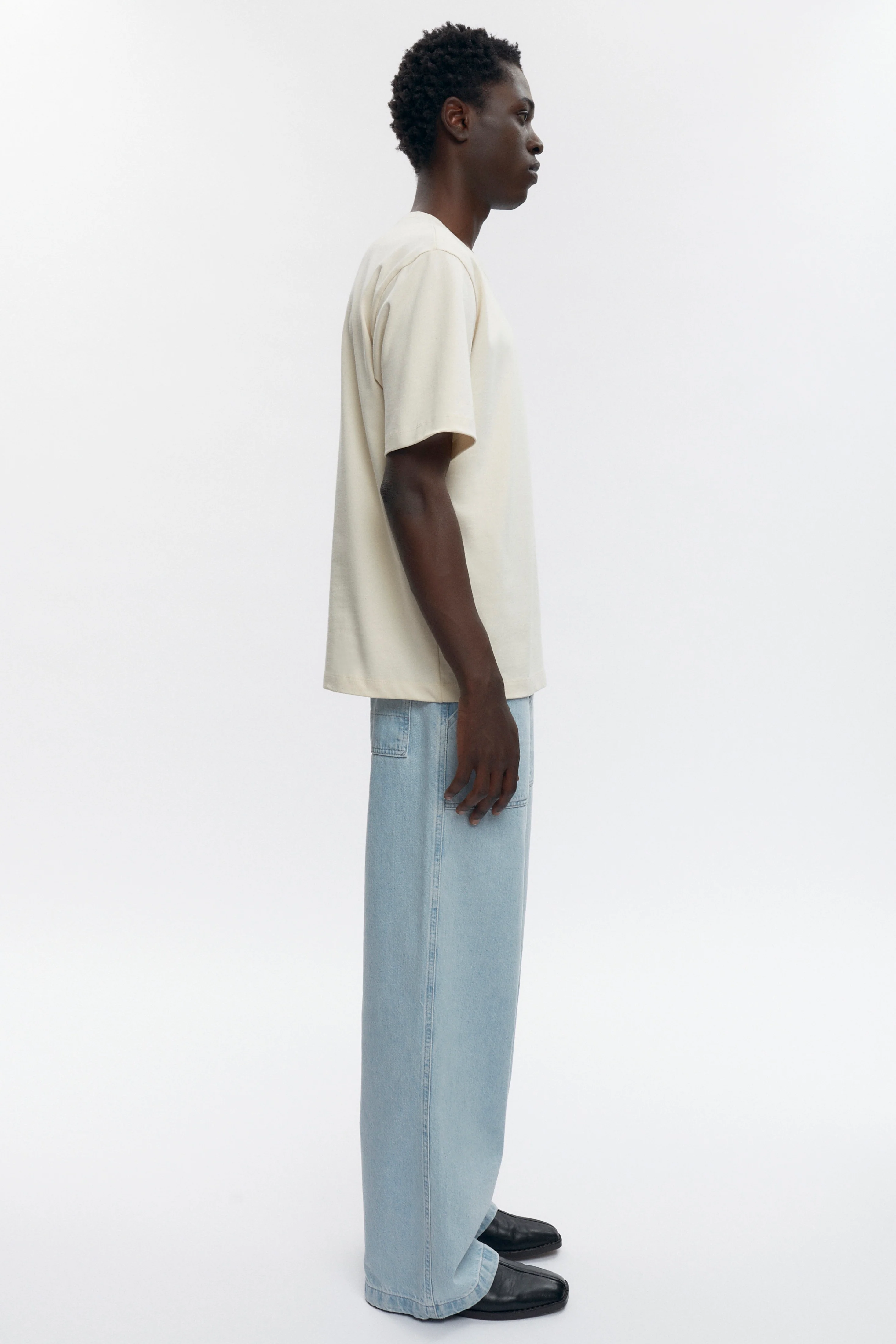 Men's Heavyweight Box Crew in Natural - Image 5