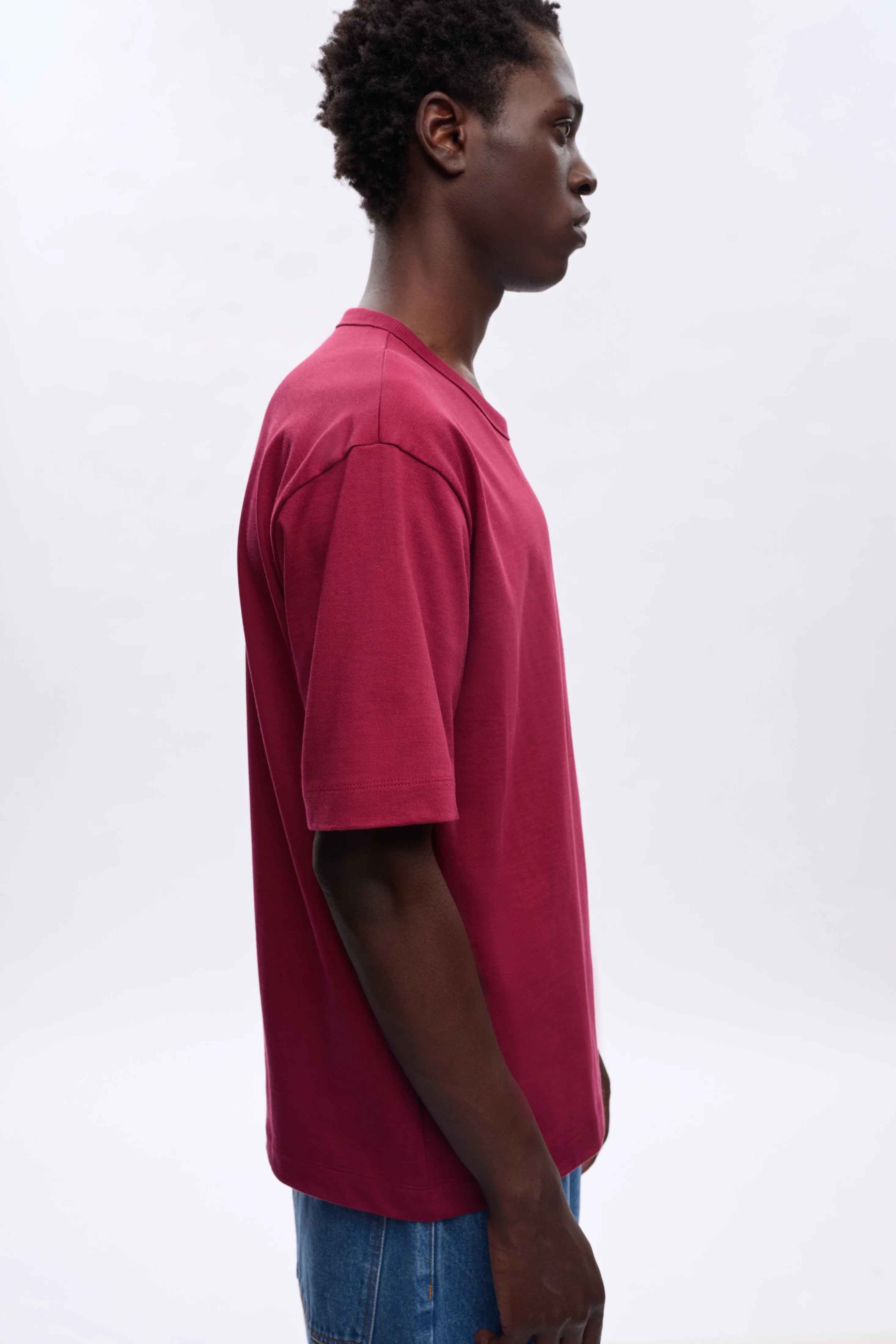 Men's Heavyweight Box Crew in Sunstar Red - Image 3
