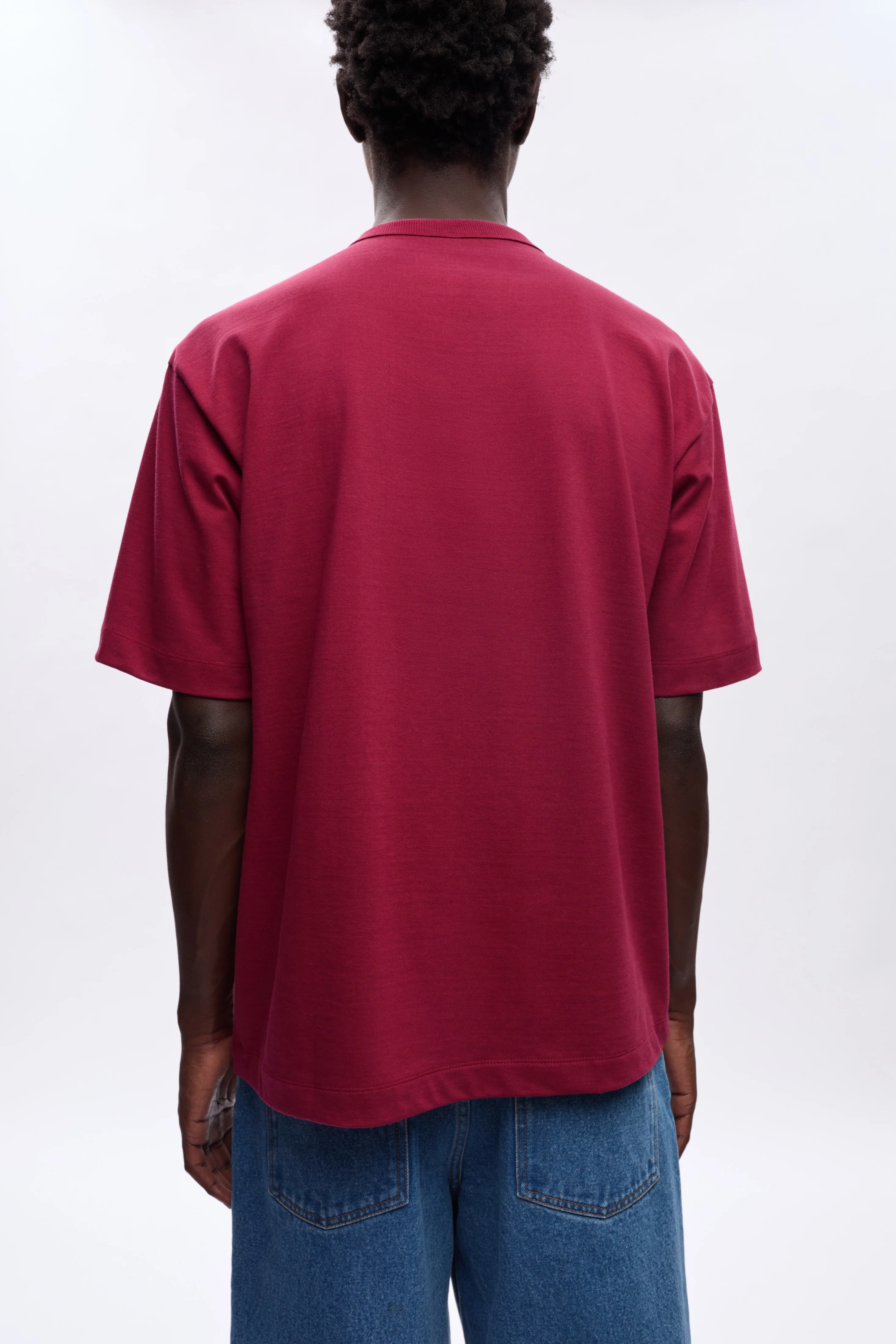 Men's Heavyweight Box Crew in Sunstar Red - Image 4