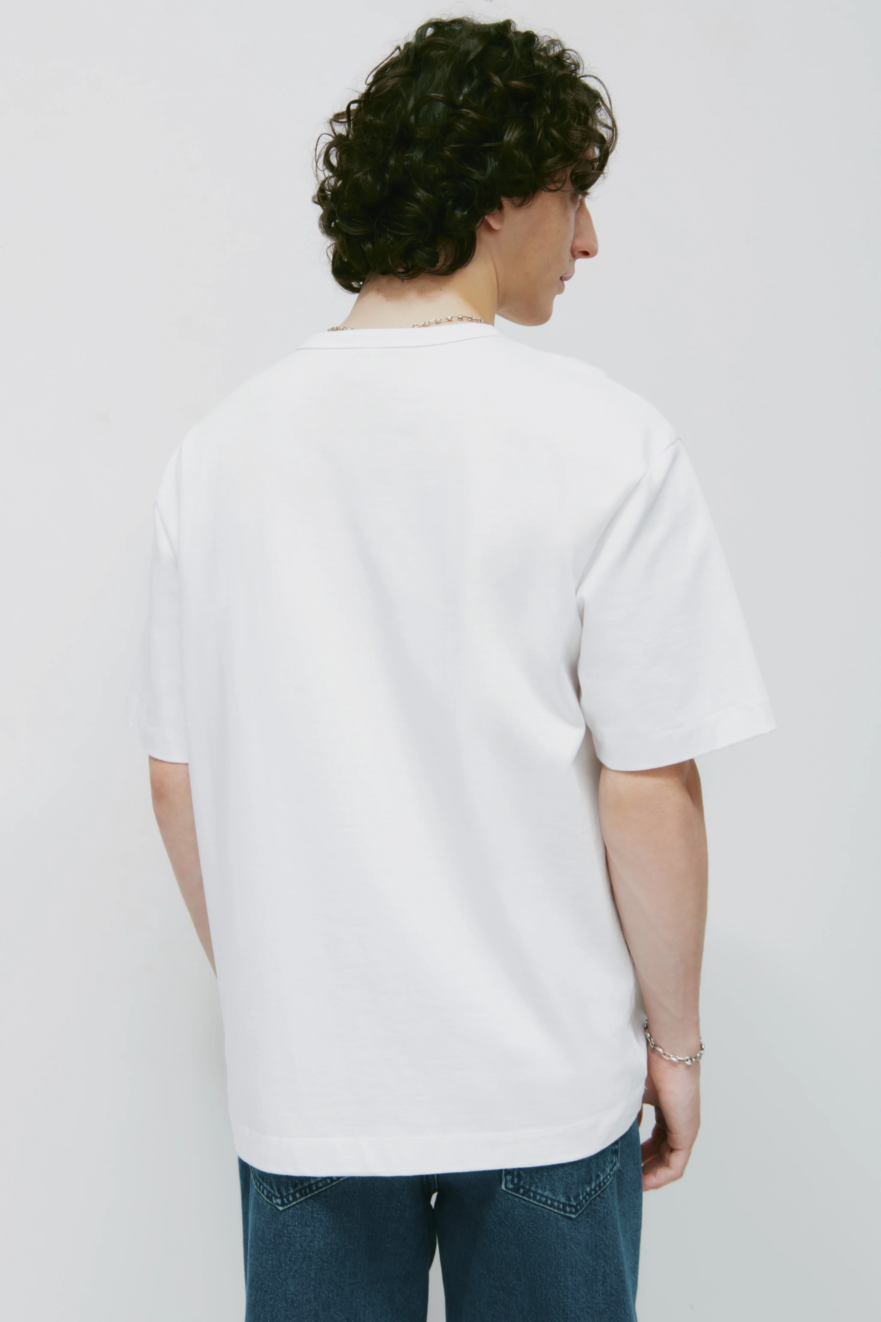 Men's Heavyweight Box Crew in White - Image 4