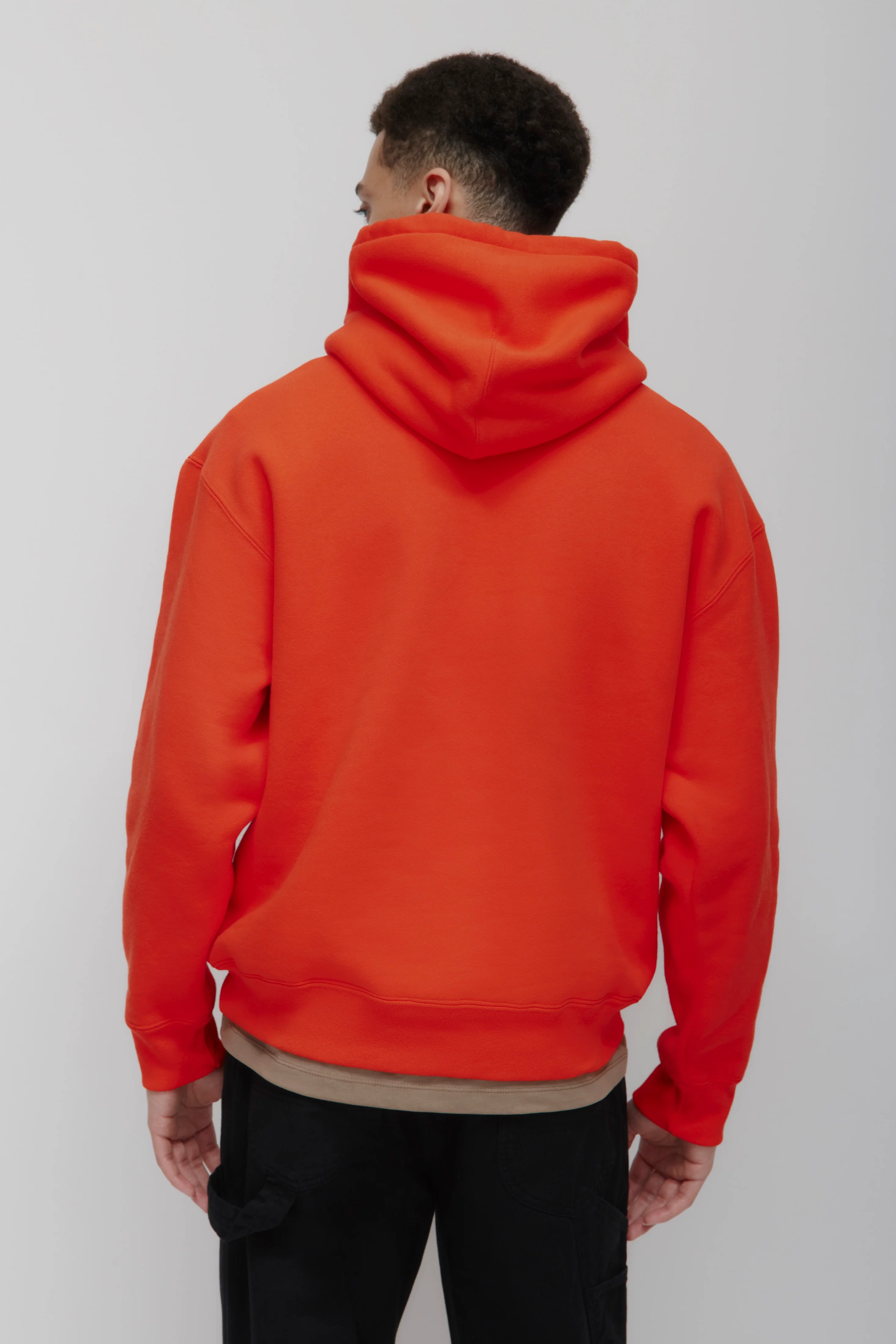 Men's Heavyweight Hoodie in Fiery Red - Image 5