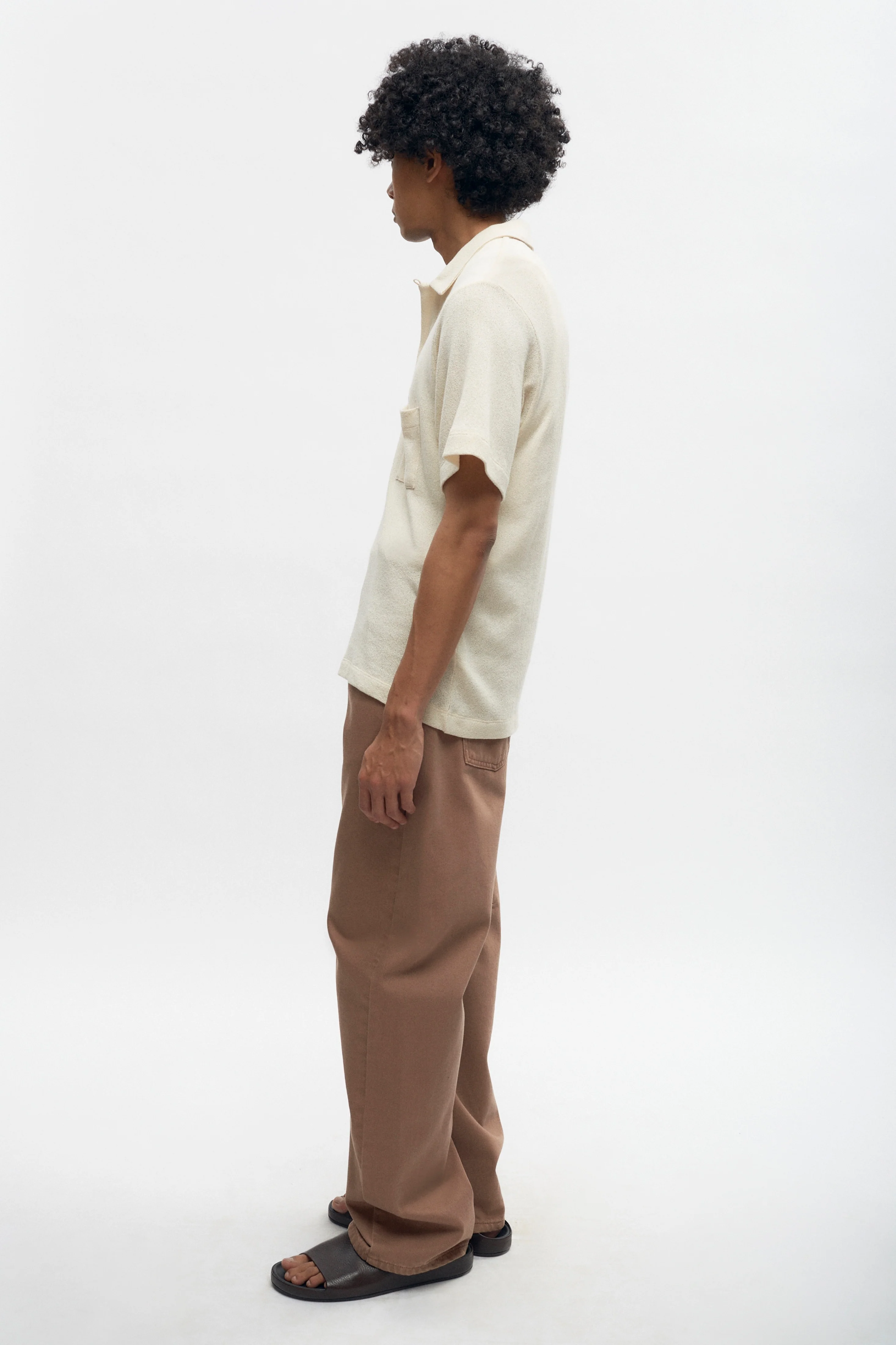 Luxor Jersey Polo in Natural - Image 4