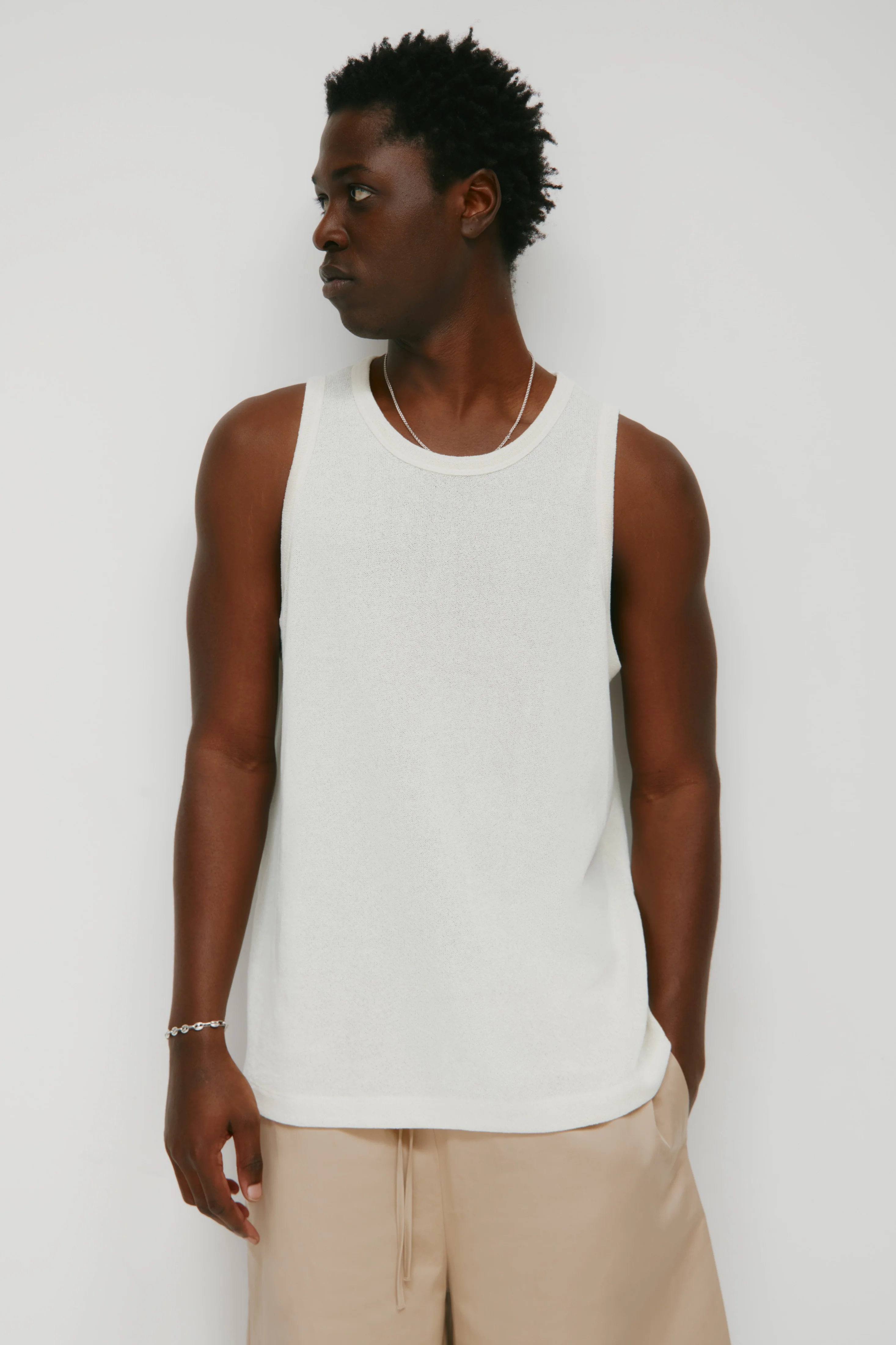 Men's Luxor Jersey Tank in Natural - Image 3