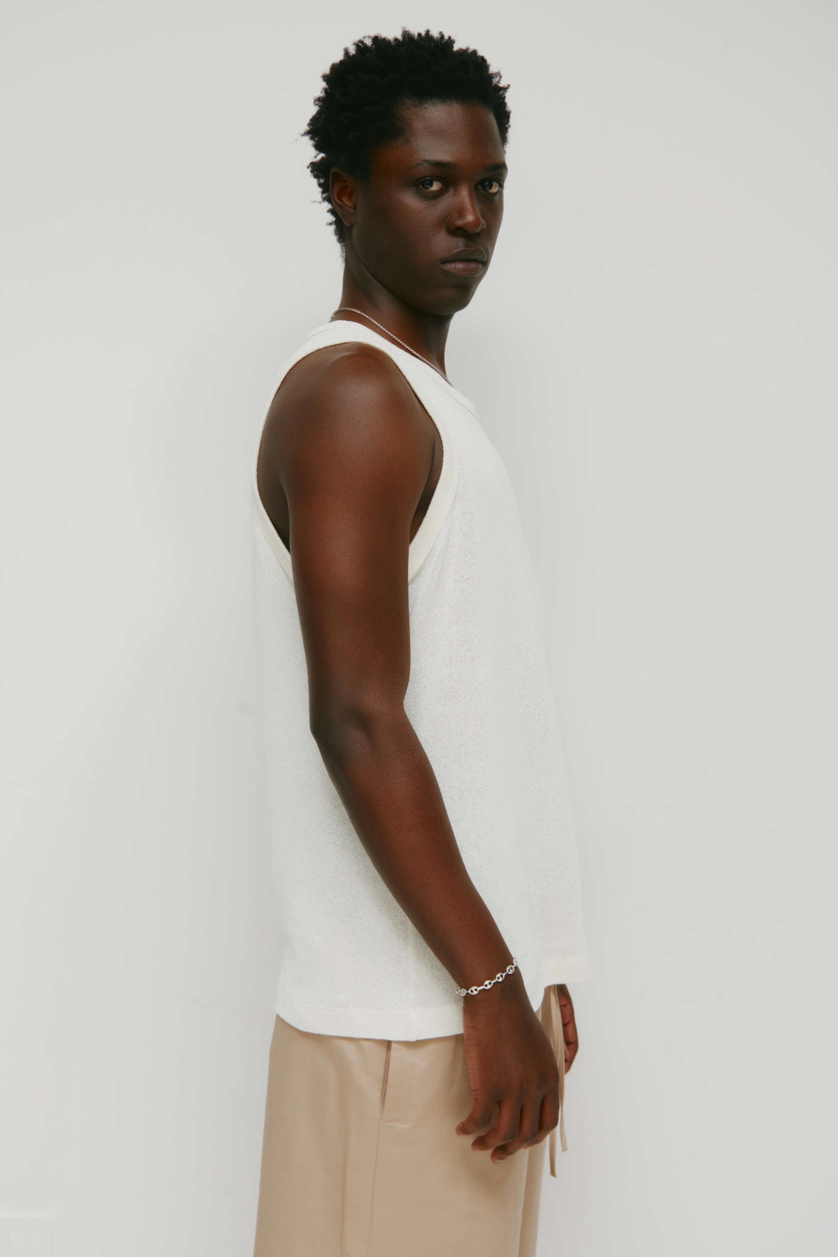 Men's Luxor Jersey Tank in Natural - Image 4