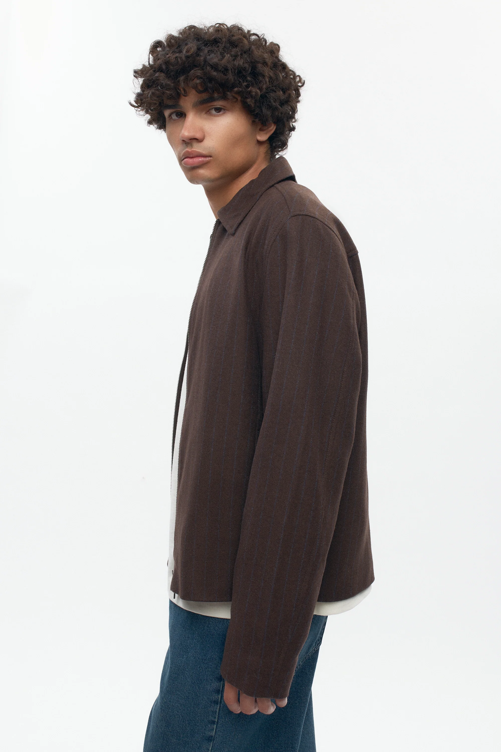 Men's Malik Wool Jacket in Coffee Bean - Image 2