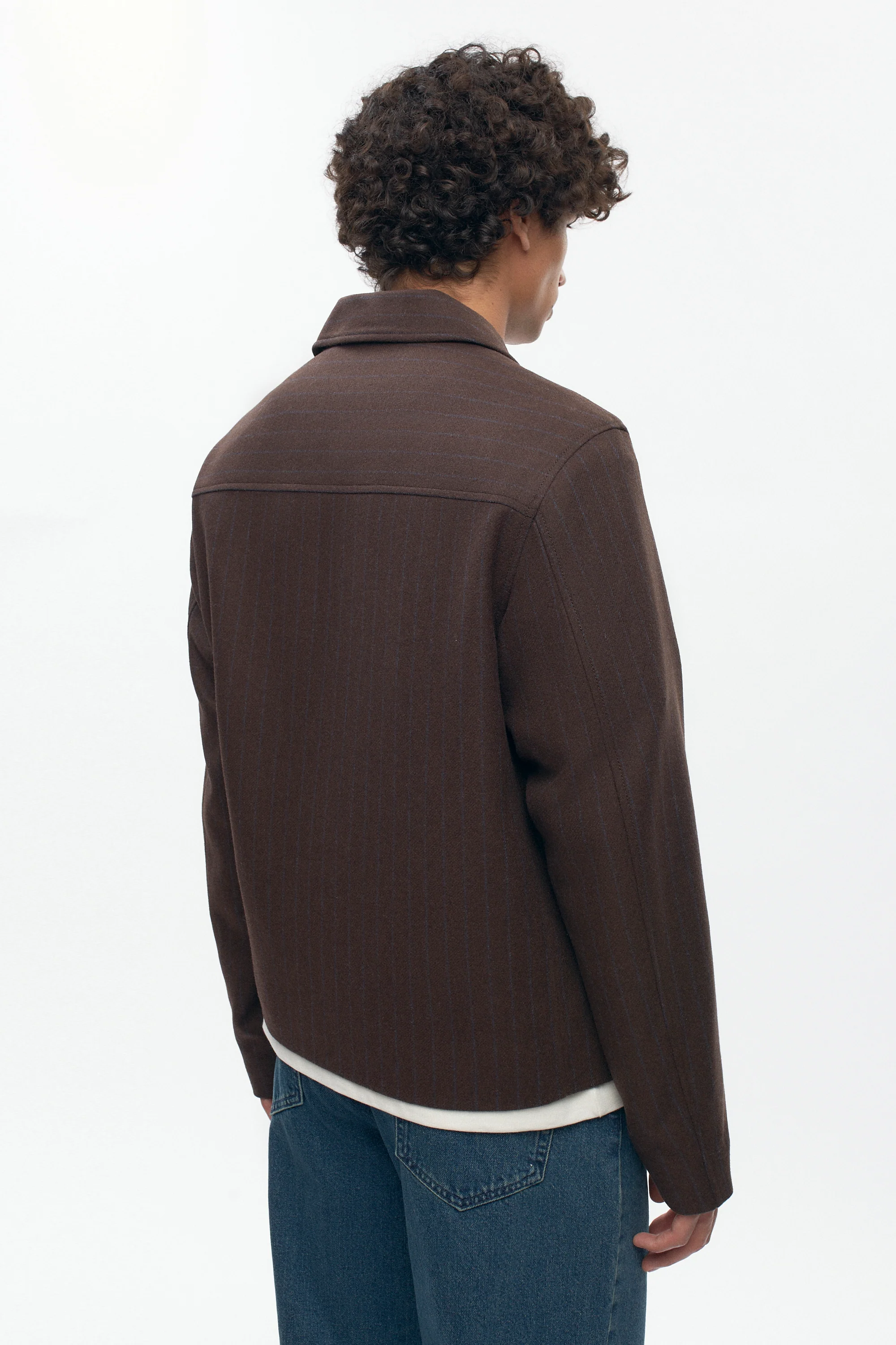 Men's Malik Wool Jacket in Coffee Bean - Image 5
