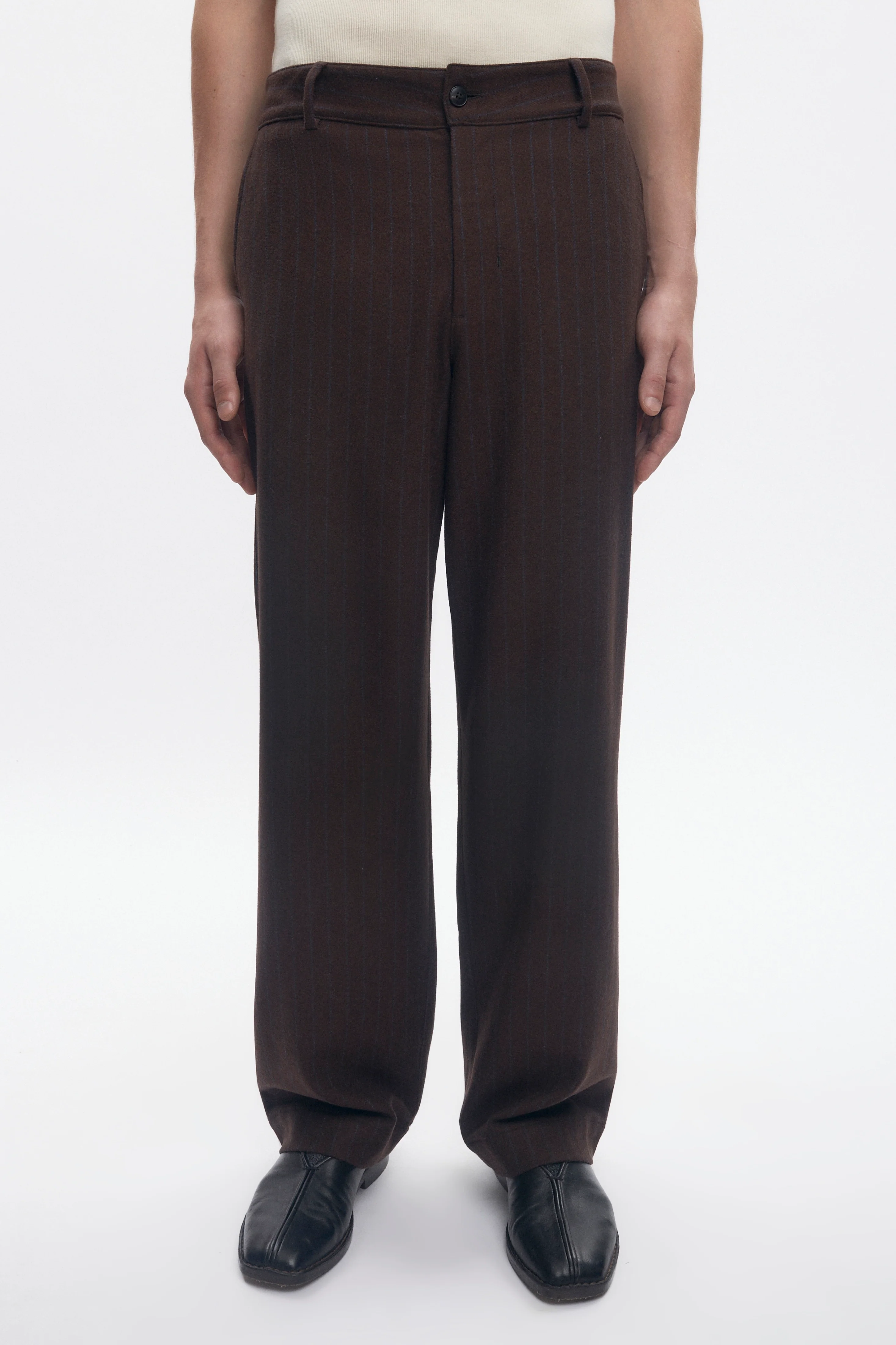 Men's Malik Wool Trouser in Coffee Bean - Image 2