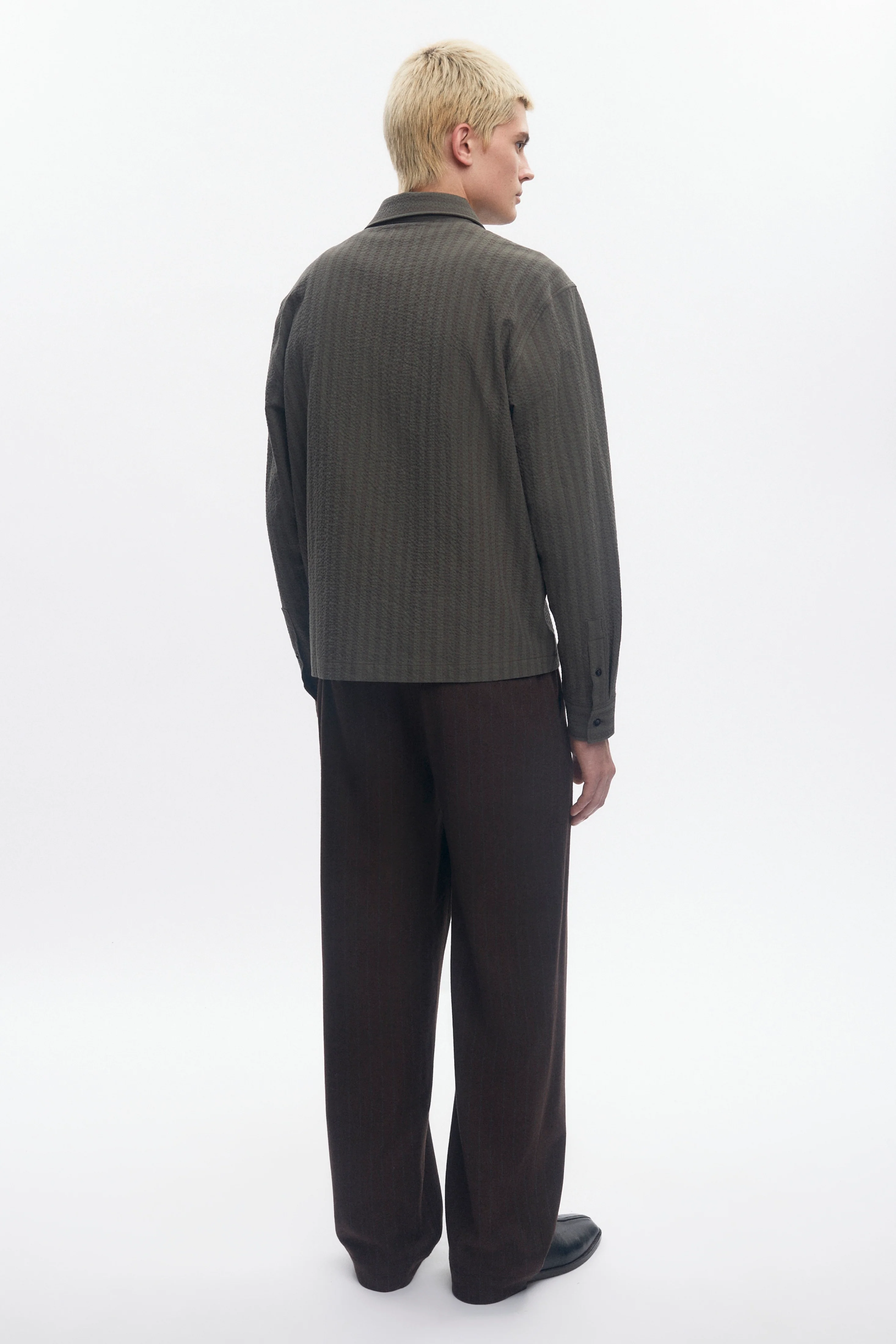Men's Malik Wool Trouser in Coffee Bean - Image 6