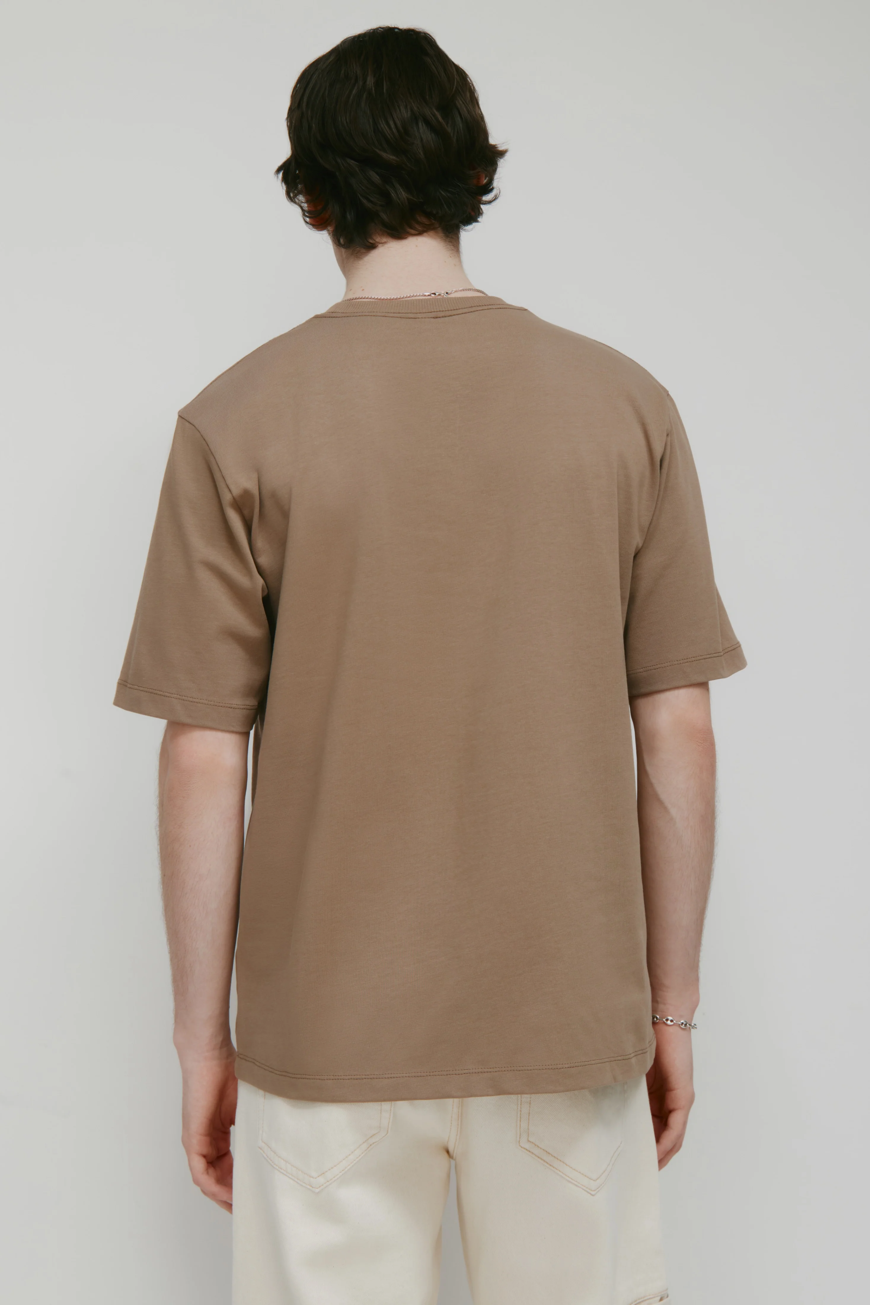 Men's Midweight Crew in Taupe - Image 4