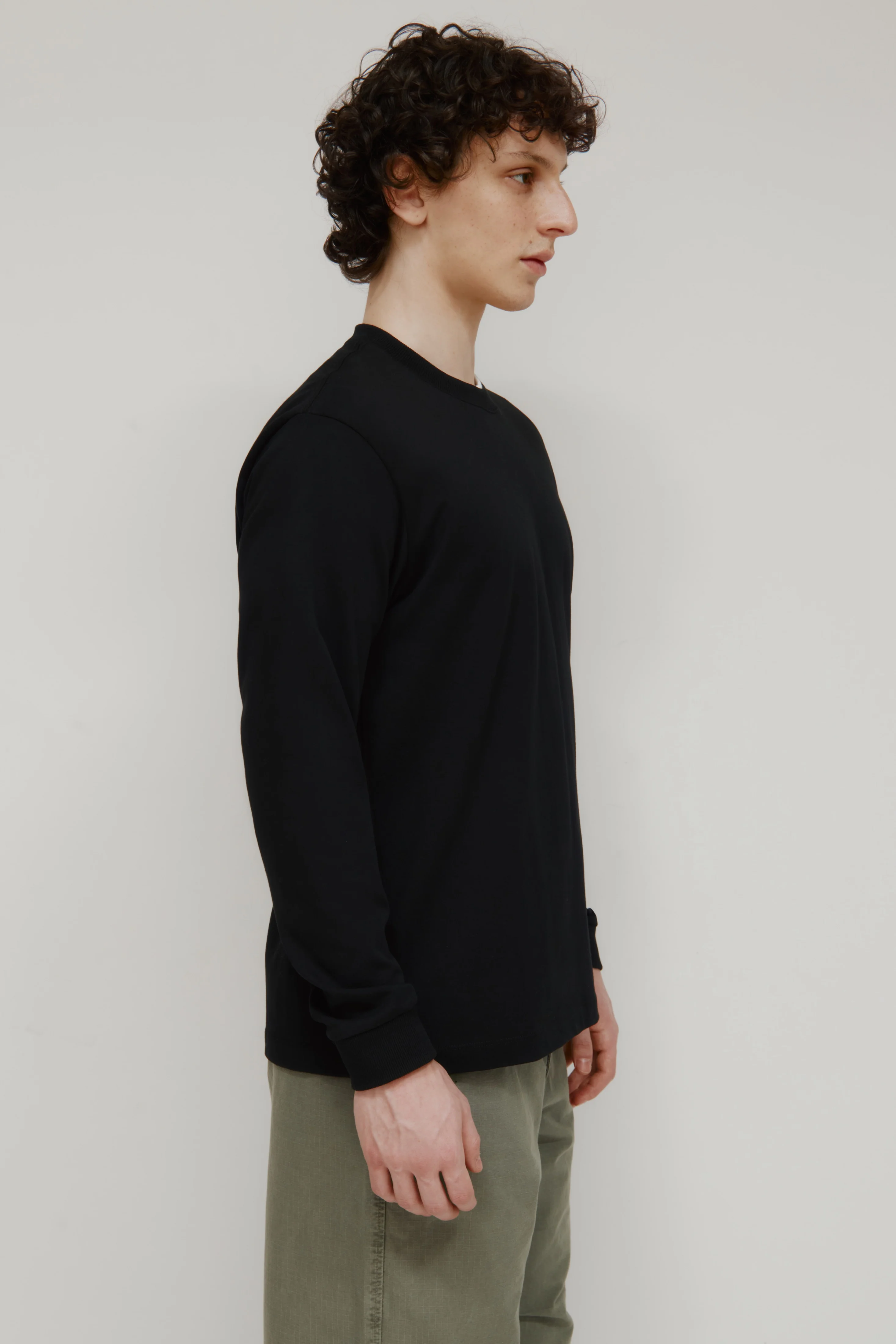 Men's Midweight Longsleeve in Black - Image 3