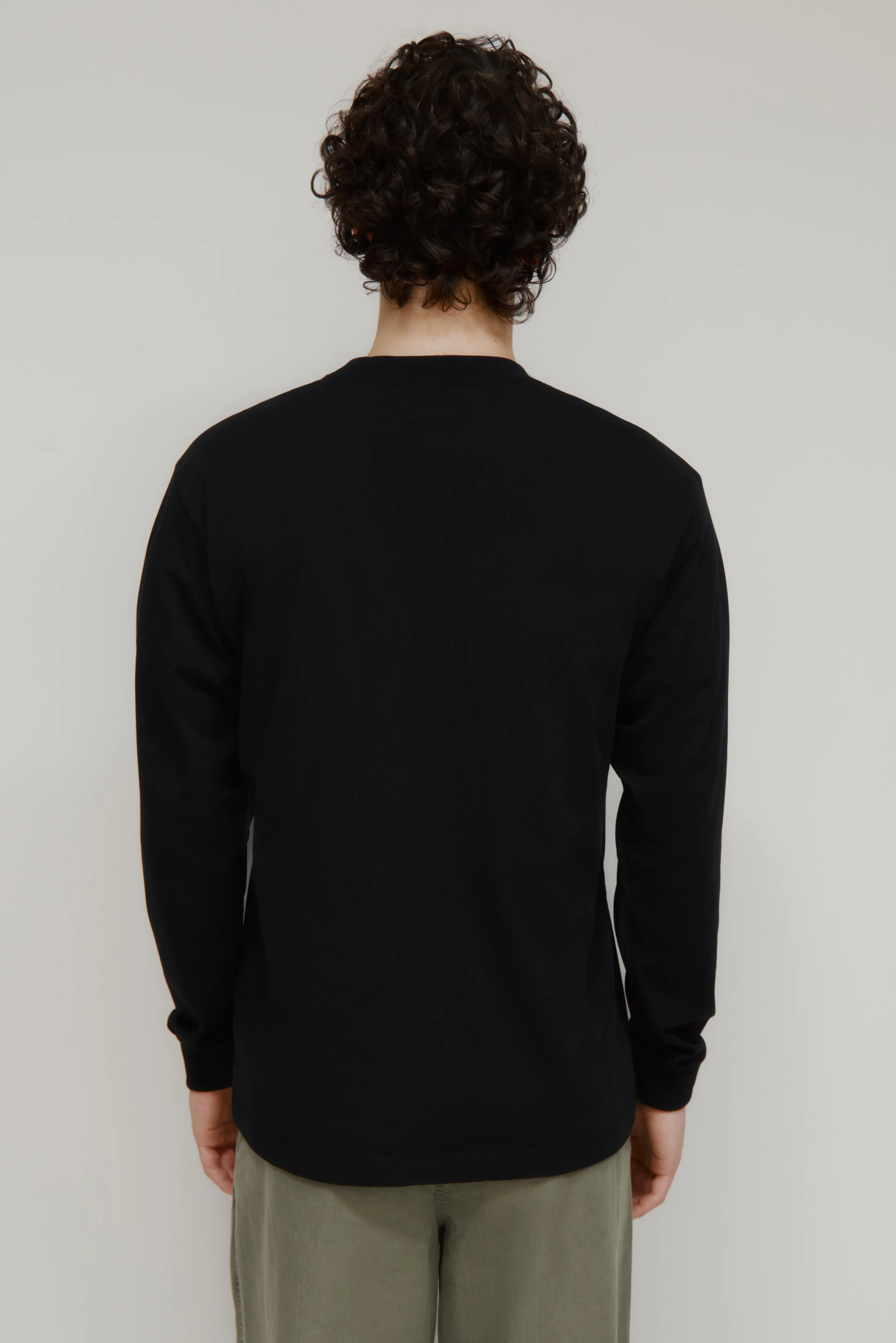 Men's Midweight Longsleeve in Black - Image 4