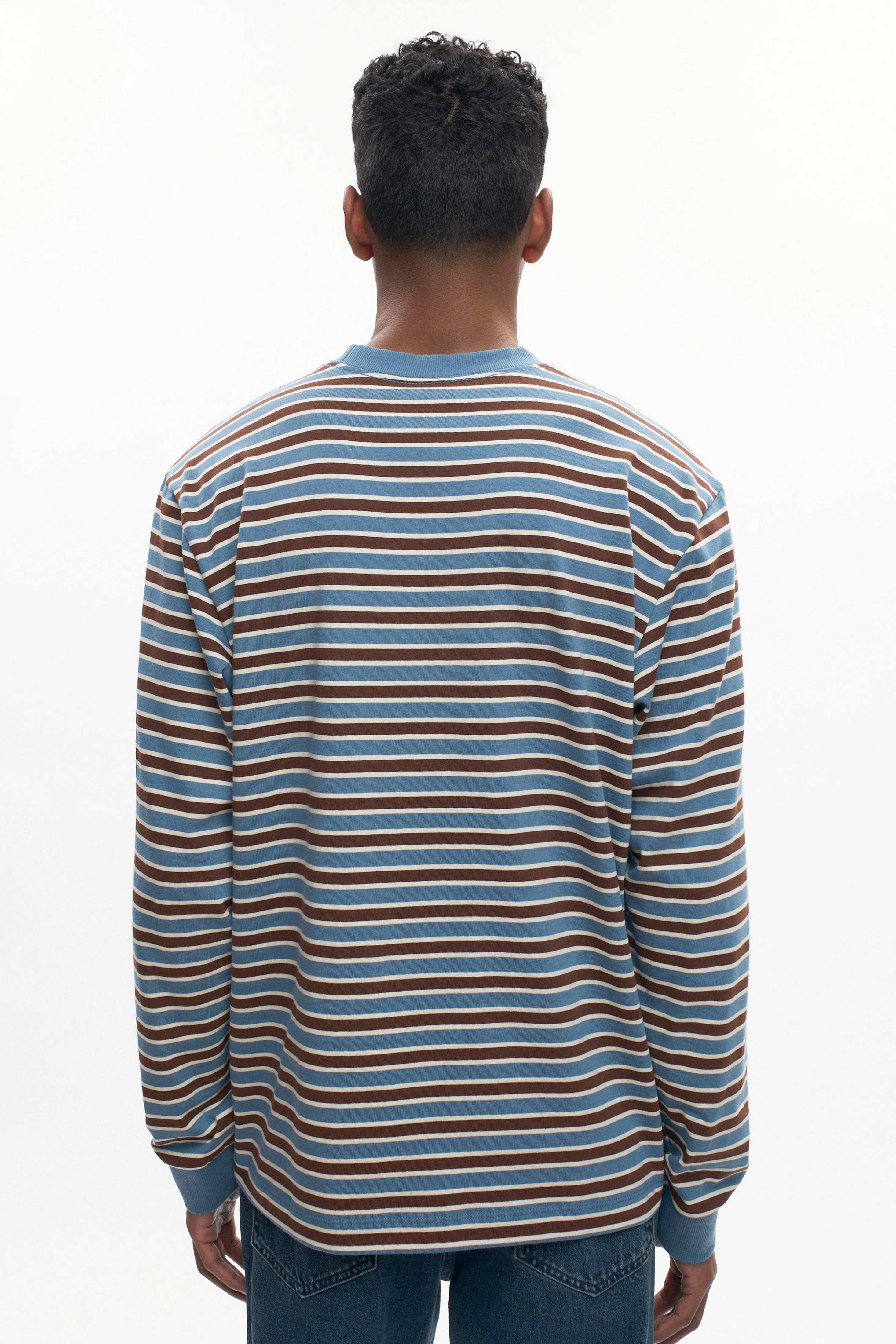 Men's Midweight Longsleeve in Delta/Cocoa/Natural - Image 4