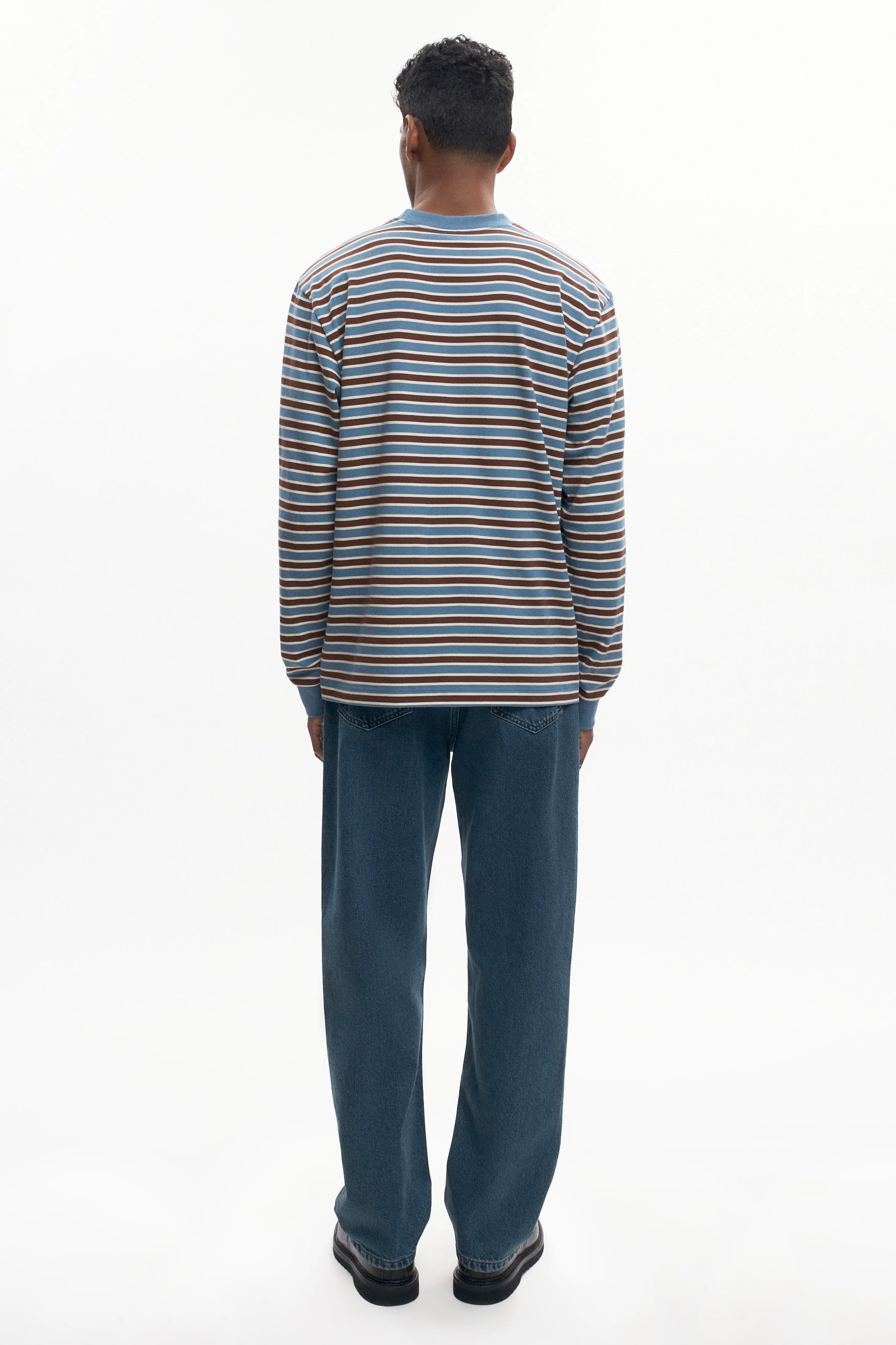 Men's Midweight Longsleeve in Delta/Cocoa/Natural - Image 5