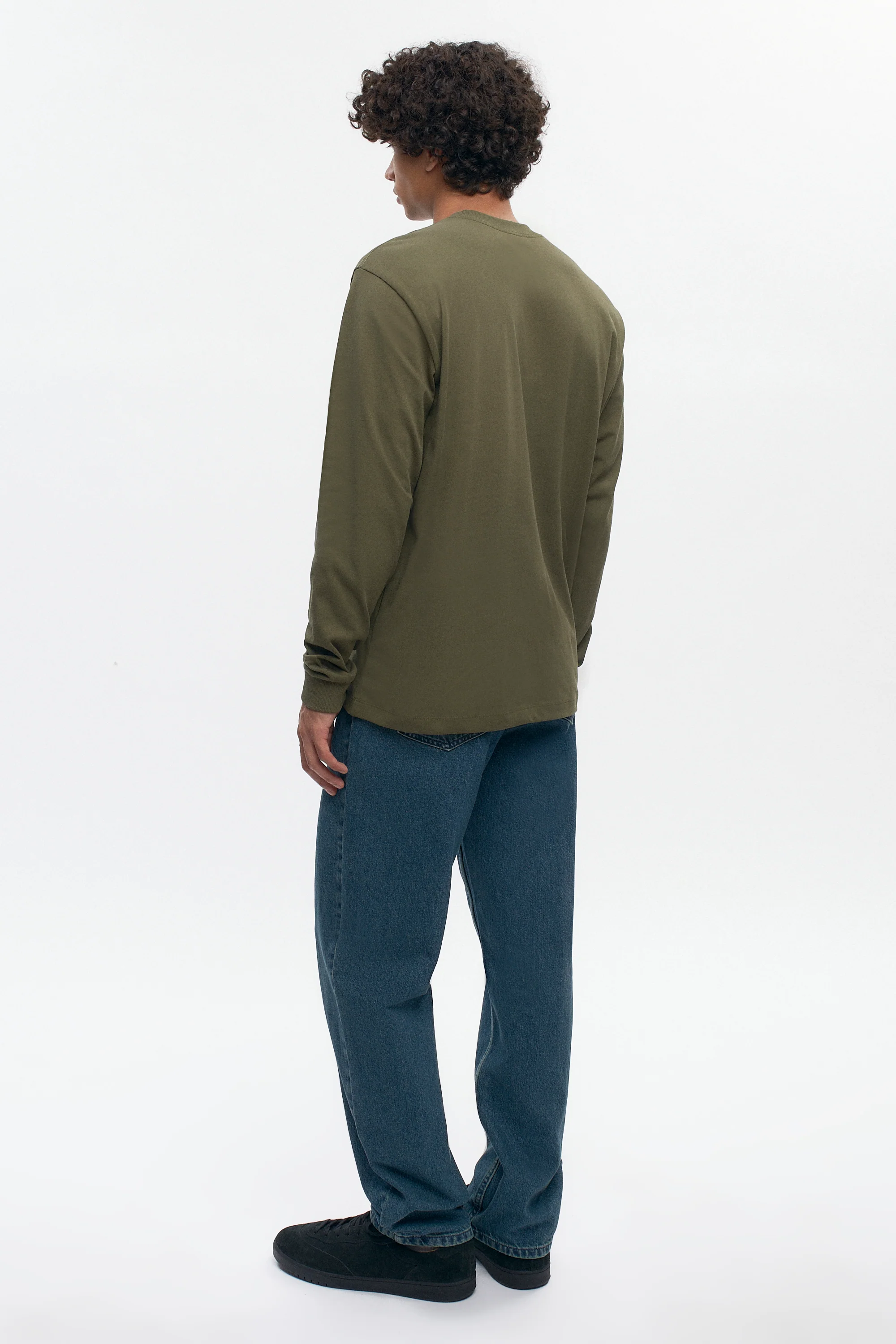 Men's Midweight Longsleeve in Olive - Image 6