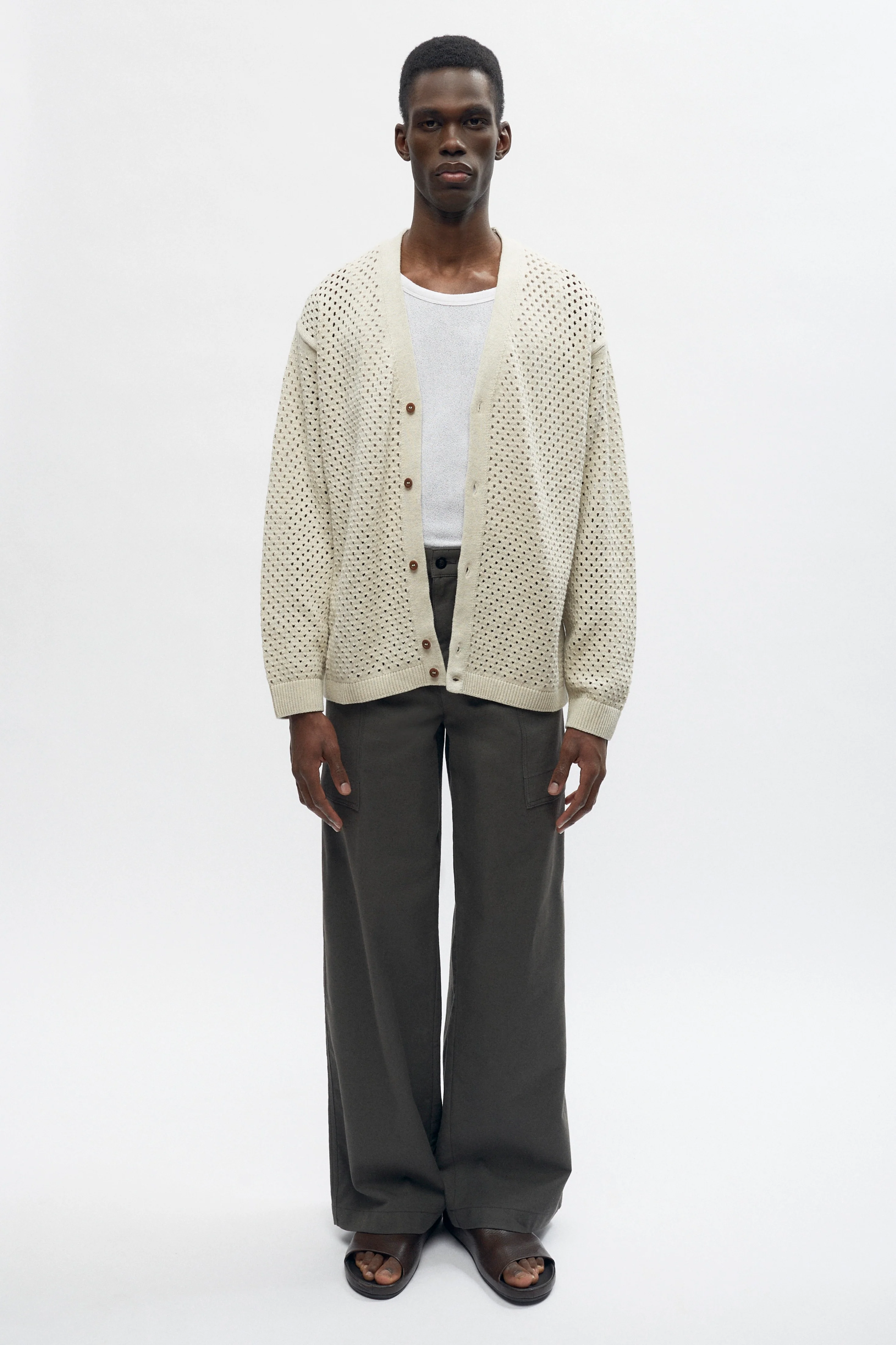 Mina Cardigan in Oat Melange - Image 3