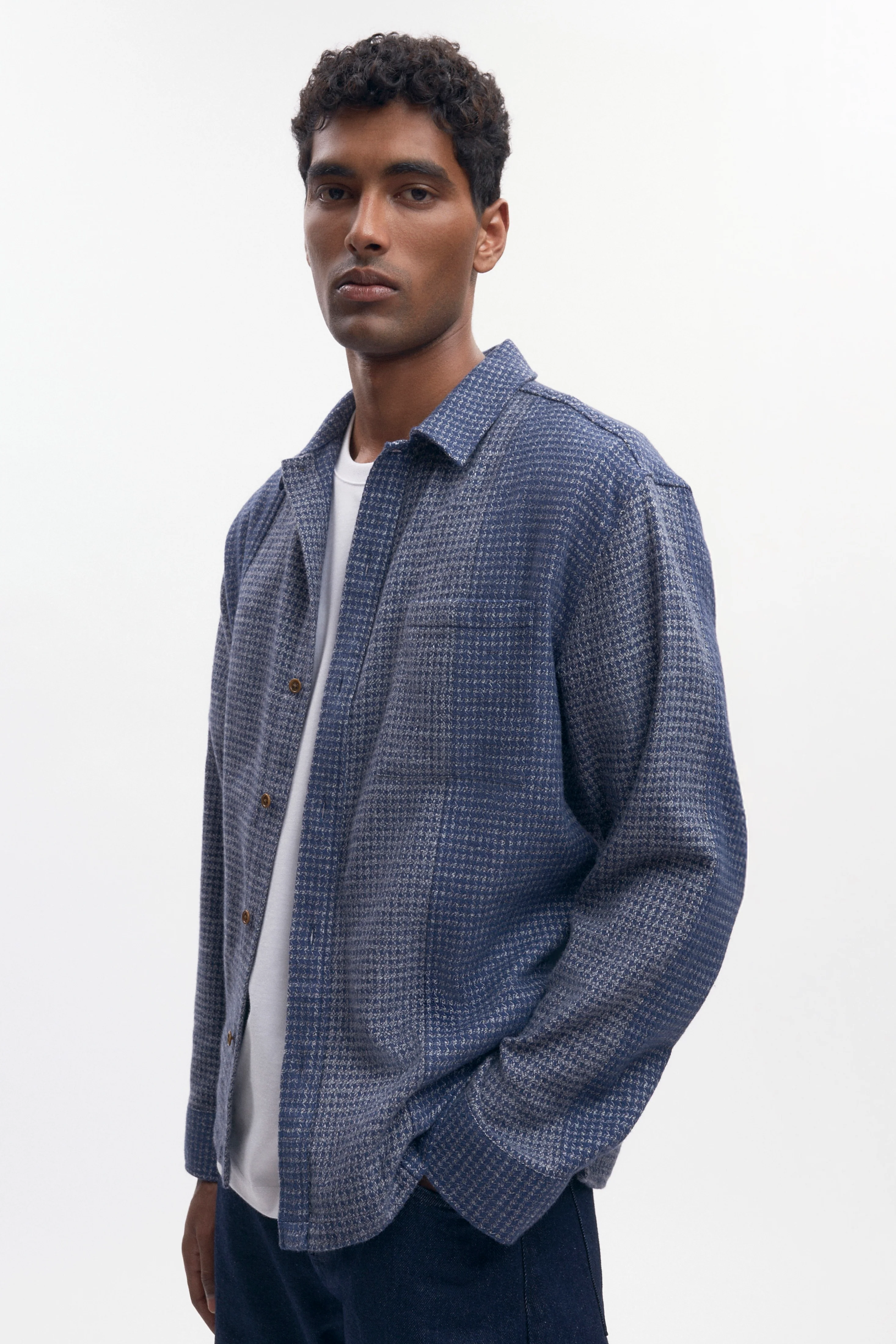 Men's Misr Shirt in Blue Mix - Image 3