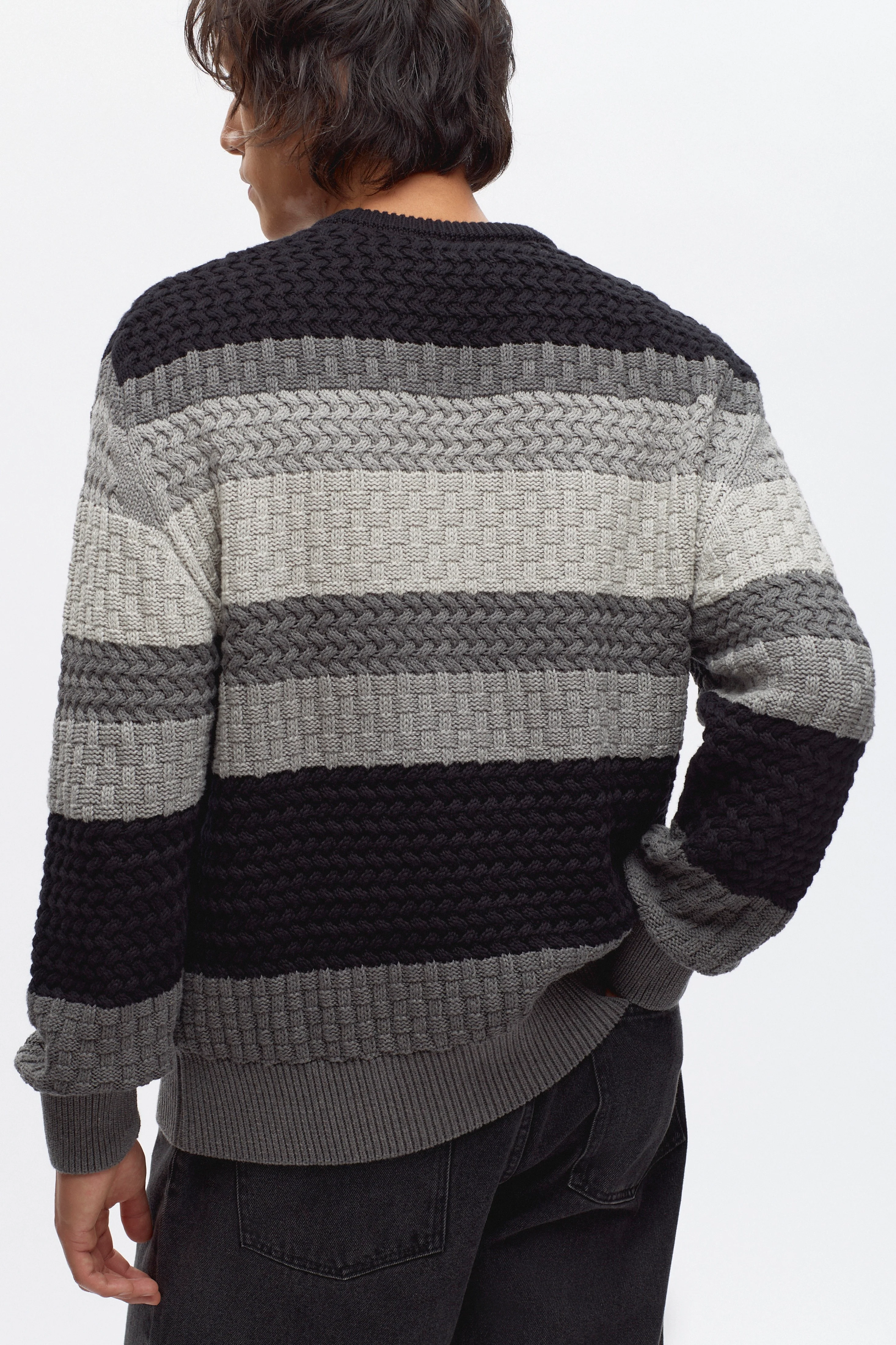 Namat Sweater in Black Melange - Image 3