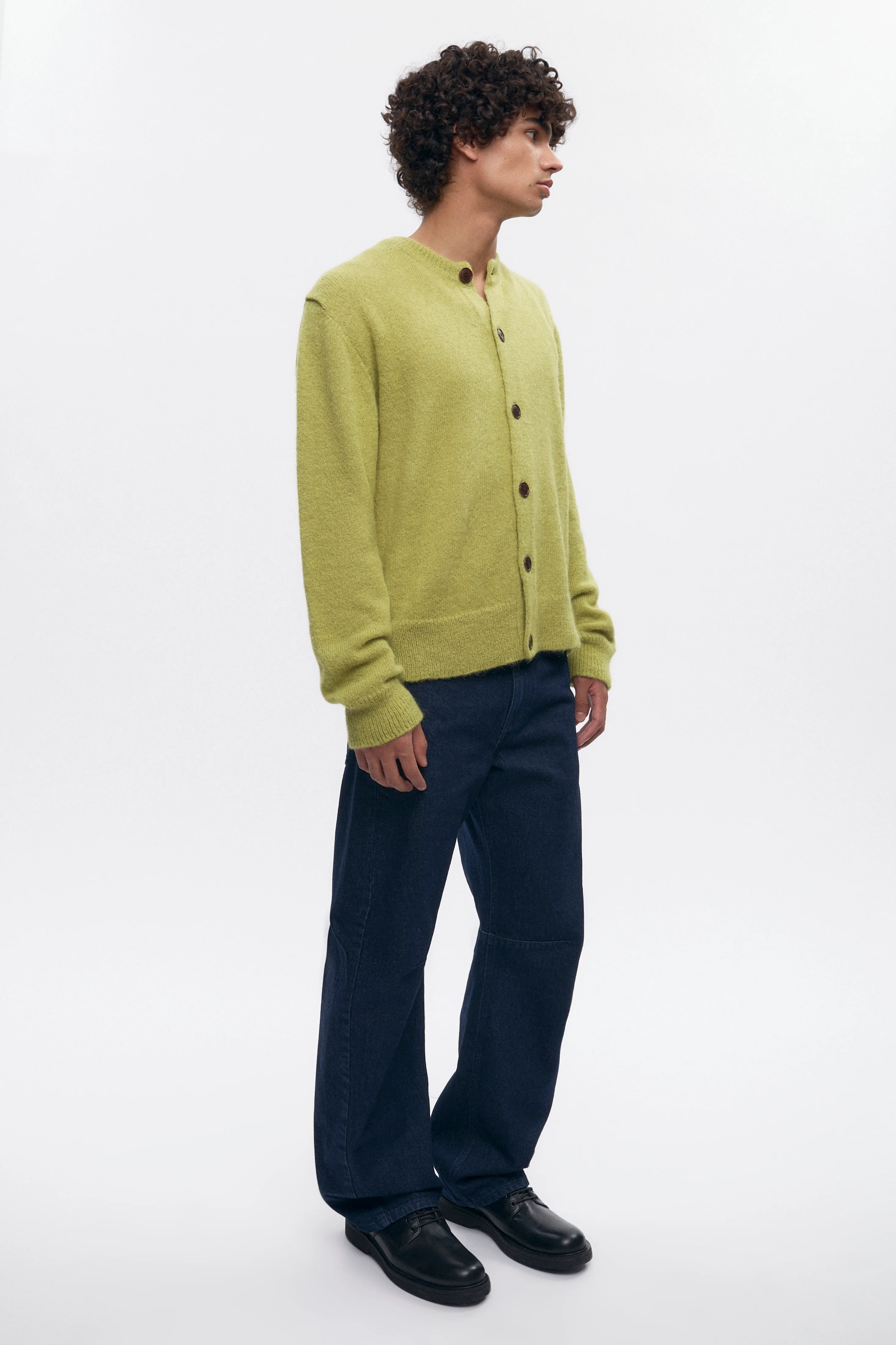 Men's Noor Fuzzy Cardigan in Hazel - Image 4