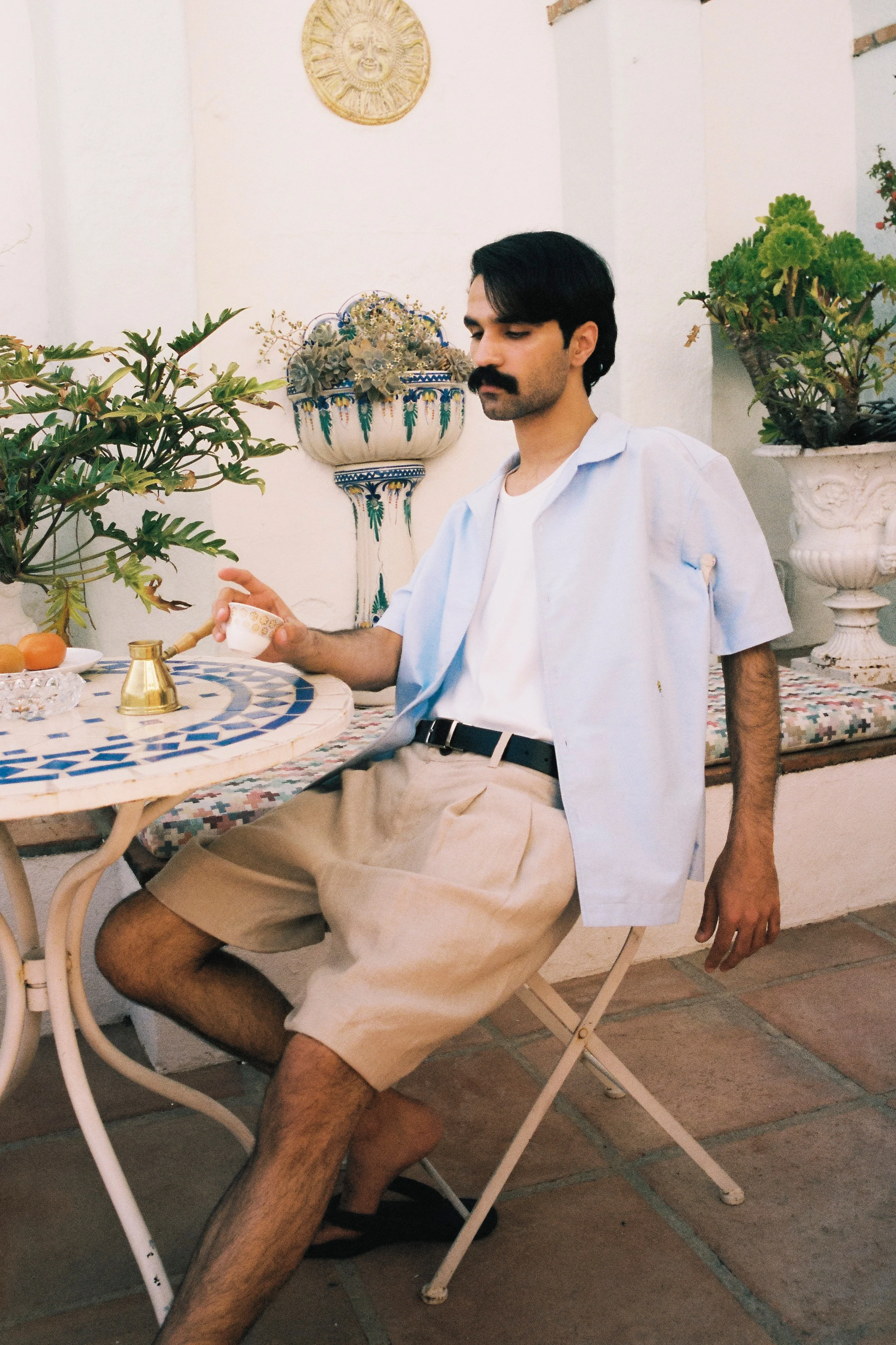 Men's Oxford Camp Shirt in Oxford Blue - Image 2