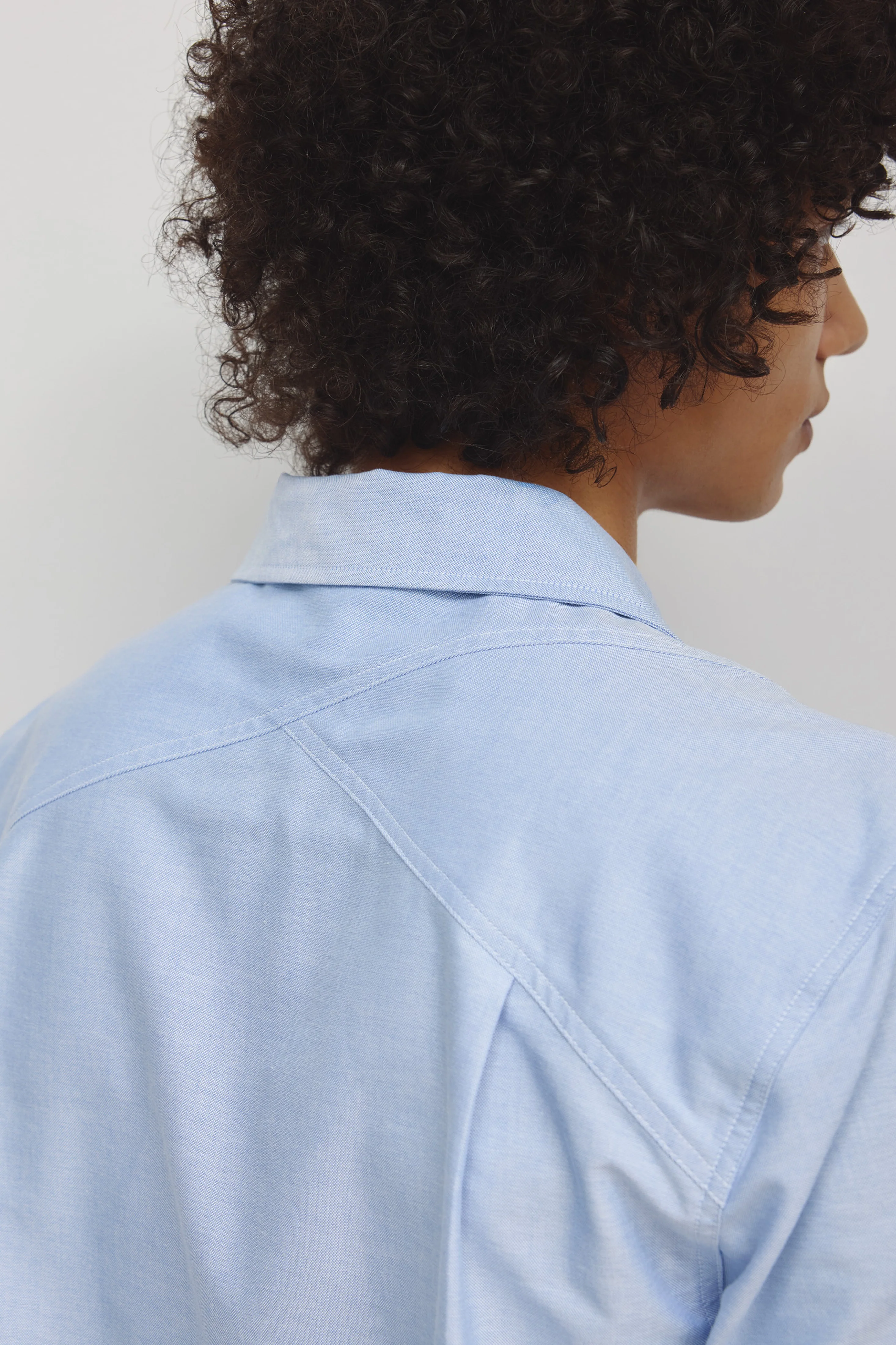 Men's Oxford Camp Shirt in Oxford Blue - Image 6