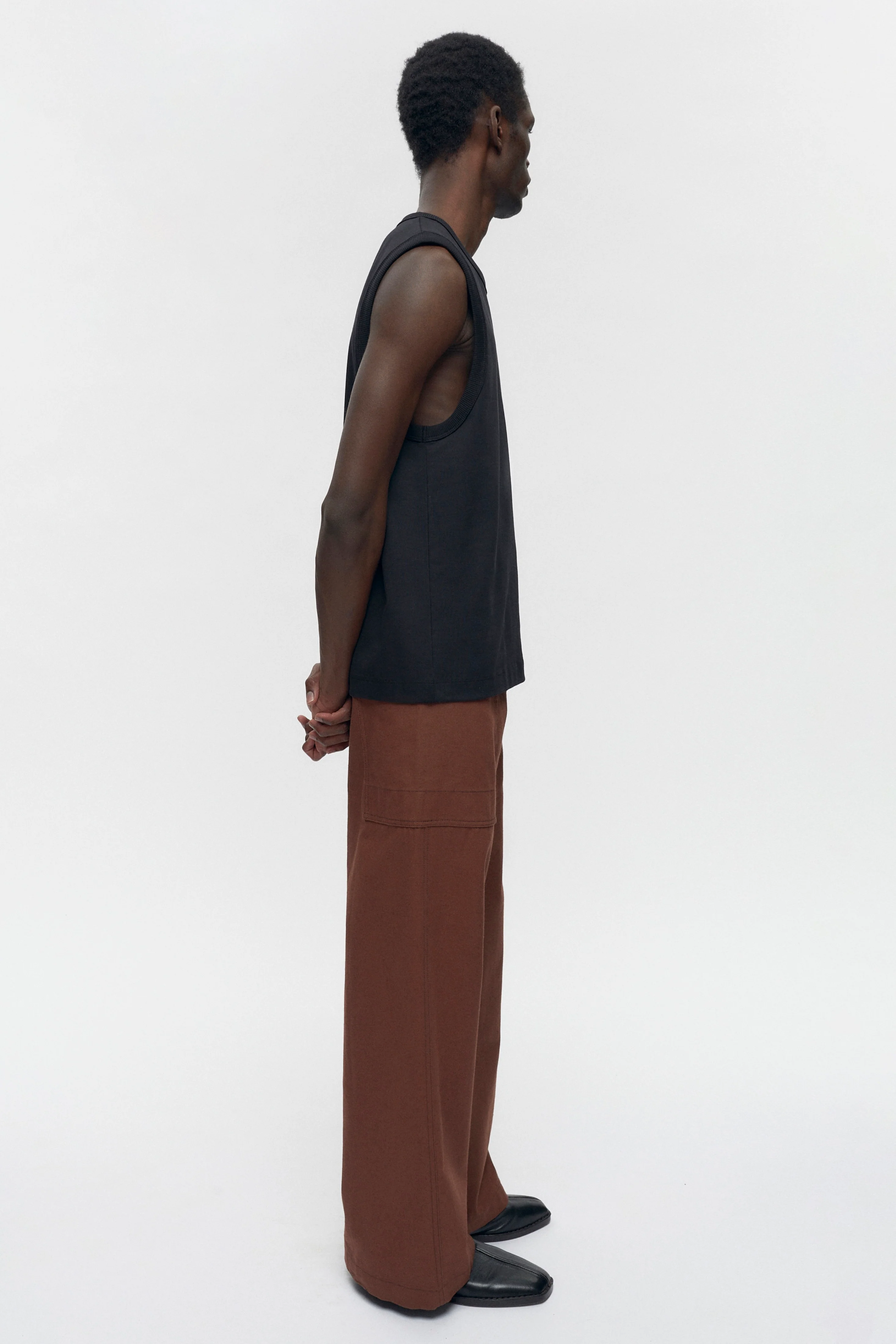 Men's Relaxed Tank in Black - Image 5