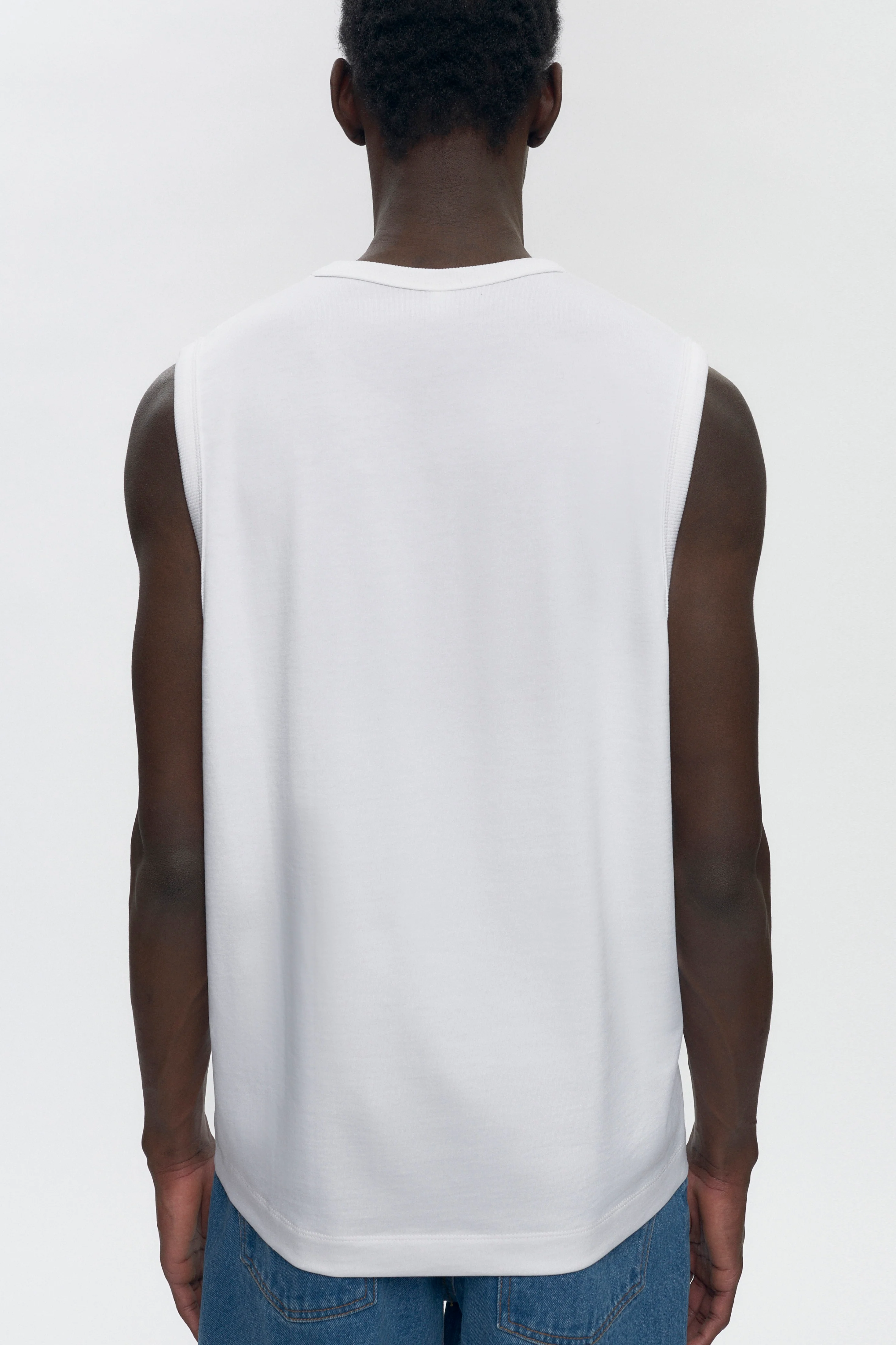 Men's Relaxed Tank in White - Image 3