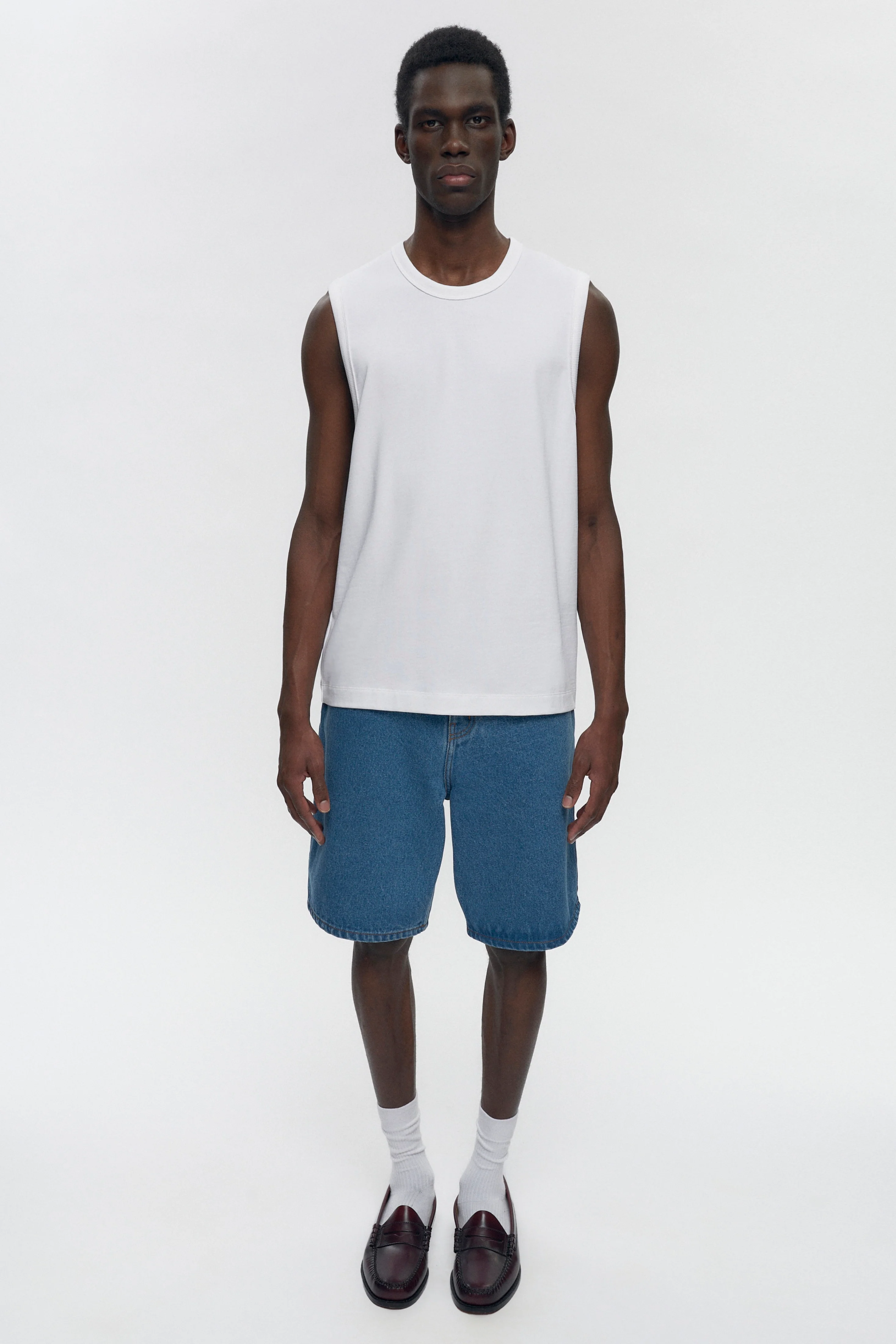 Men's Relaxed Tank in White - Image 4