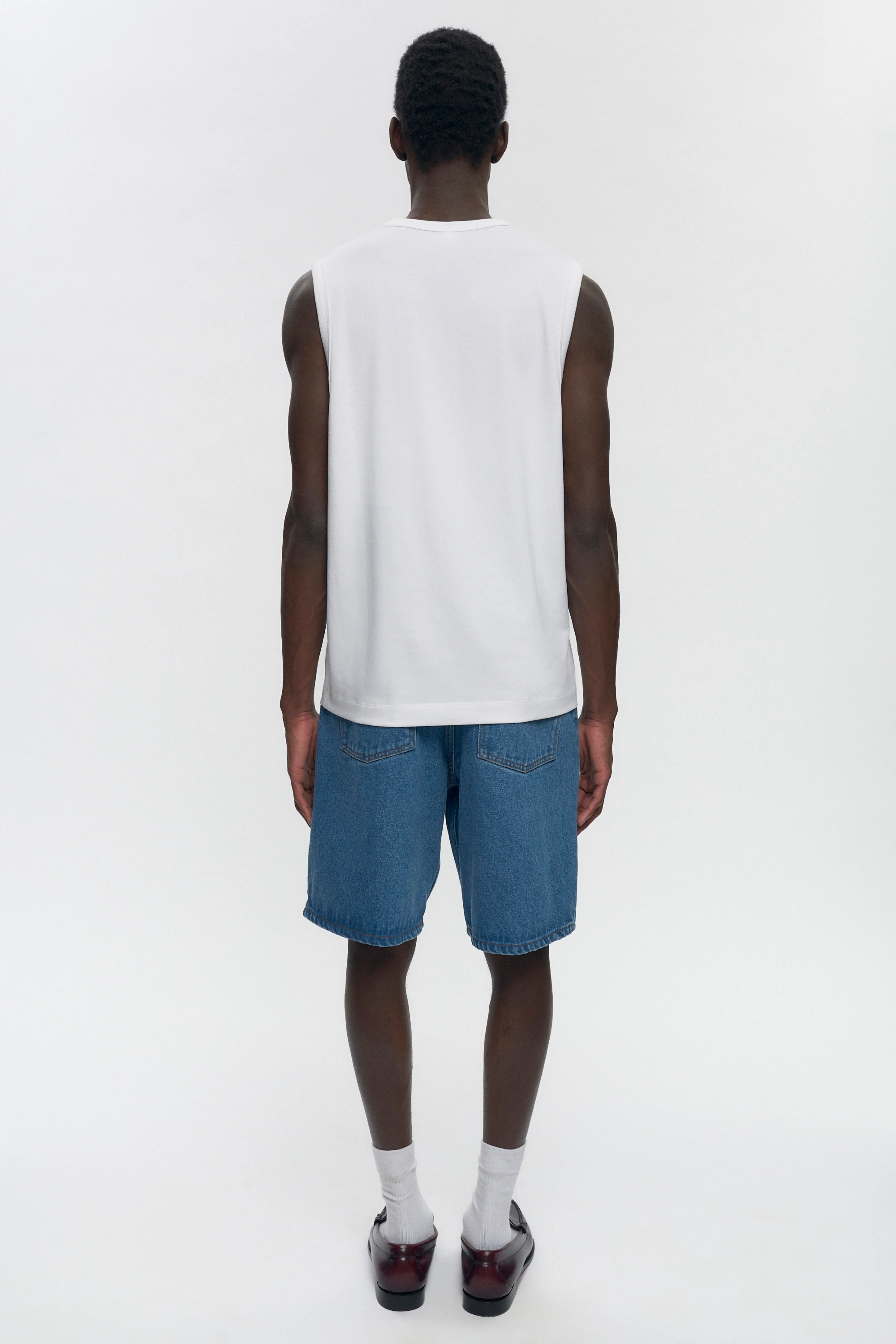 Men's Relaxed Tank in White - Image 5
