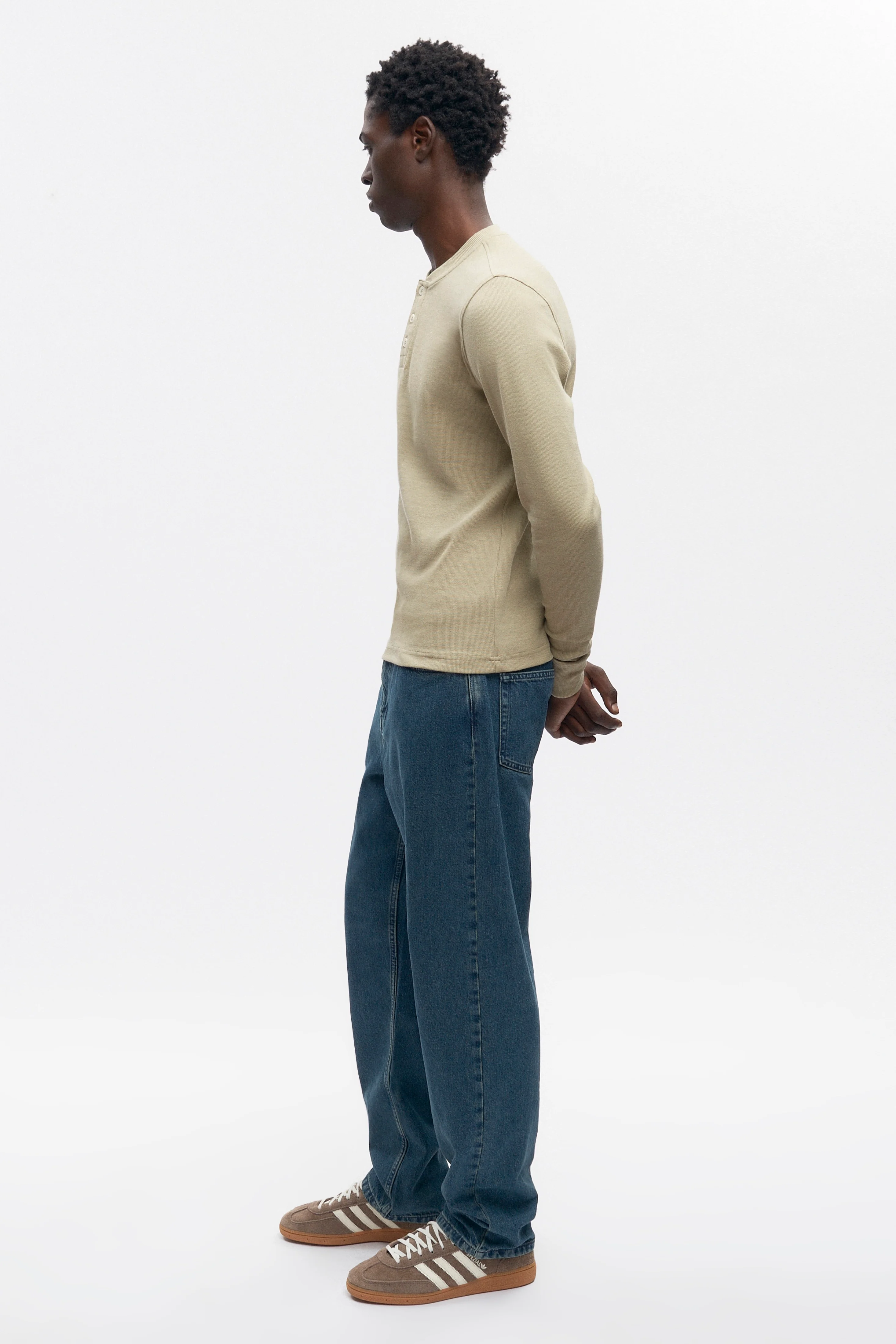 Men's Rib Henley in Desert - Image 5