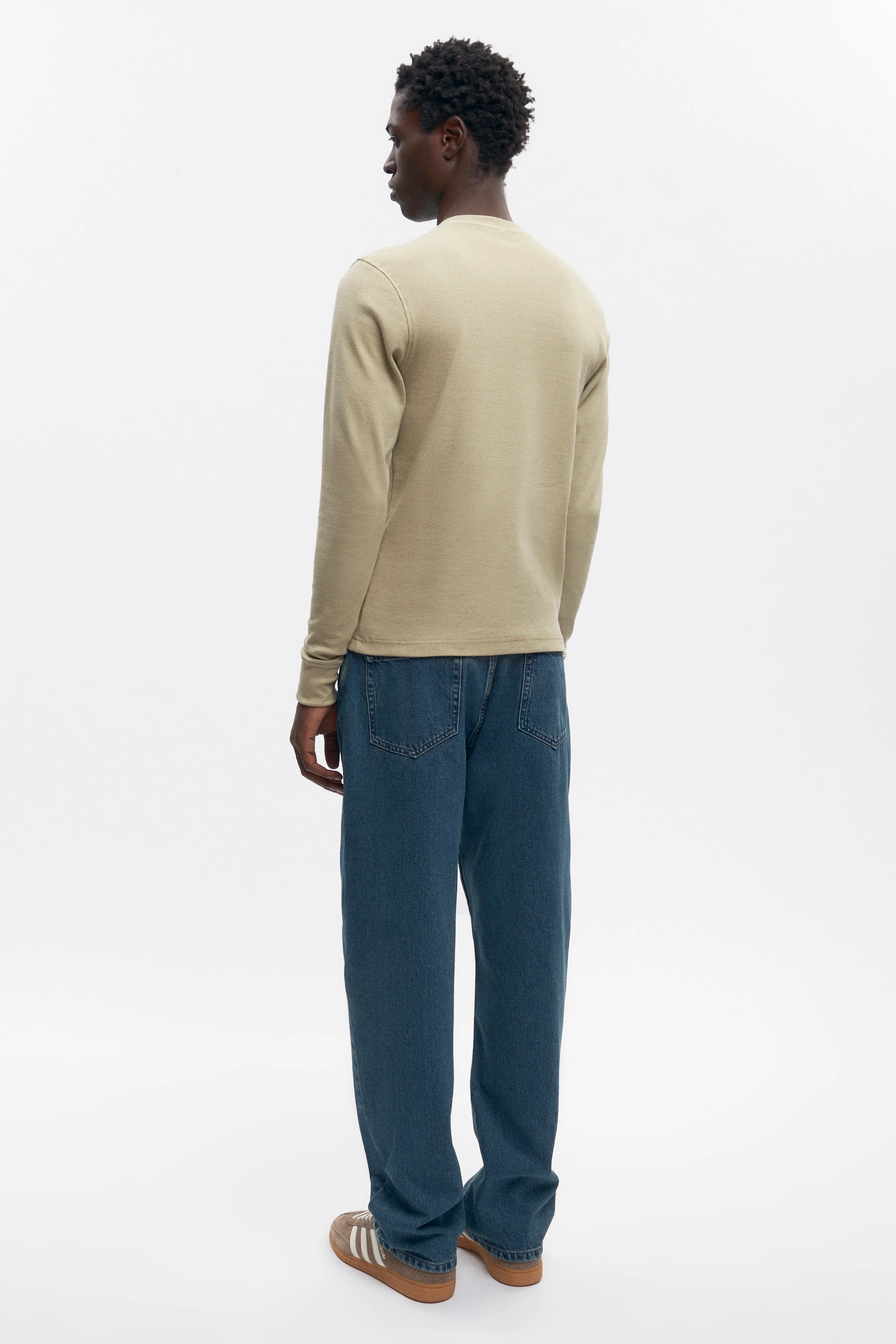 Men's Rib Henley in Desert - Image 6