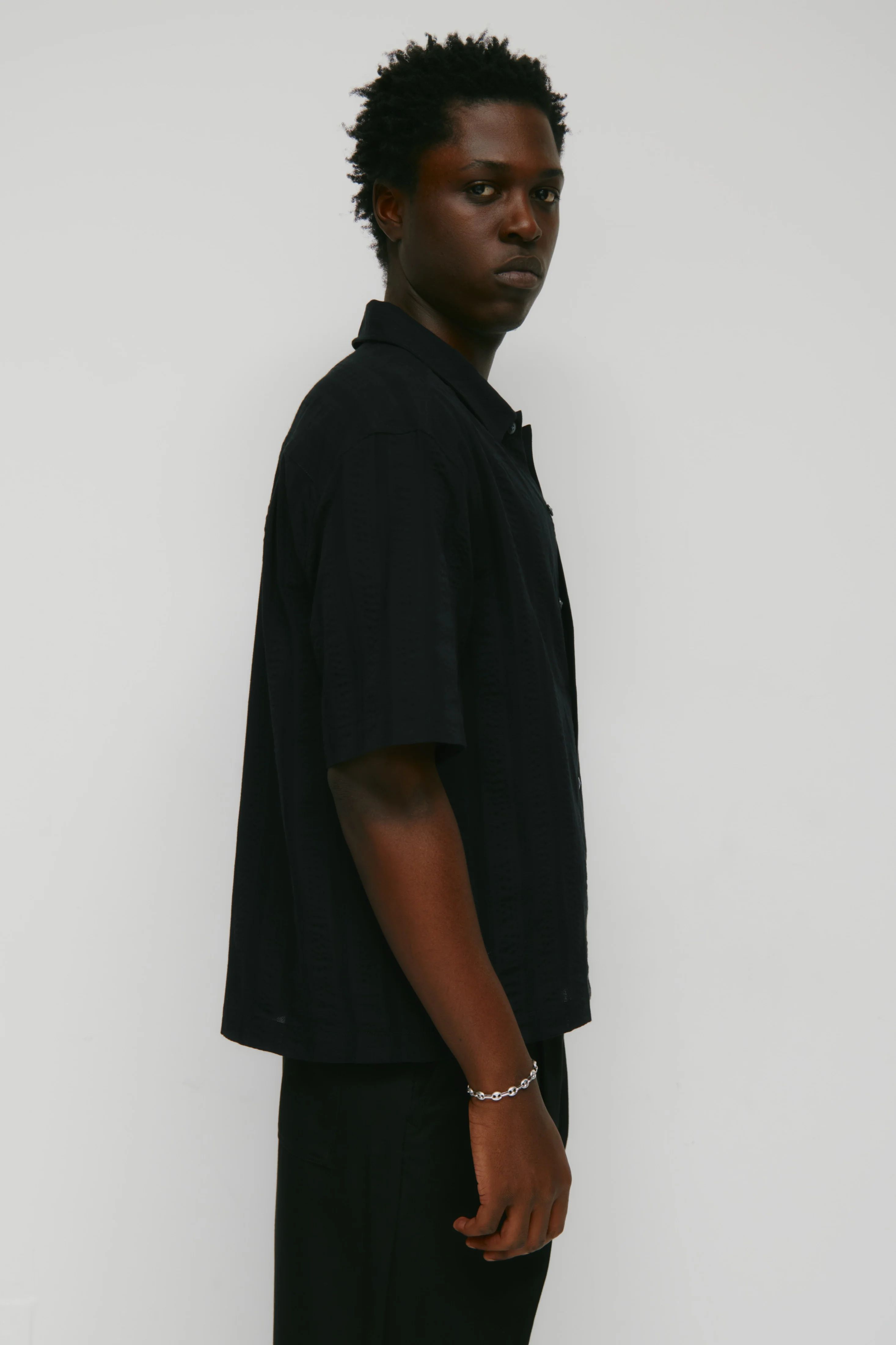Men's Sadeem Shirt in Black - Image 3