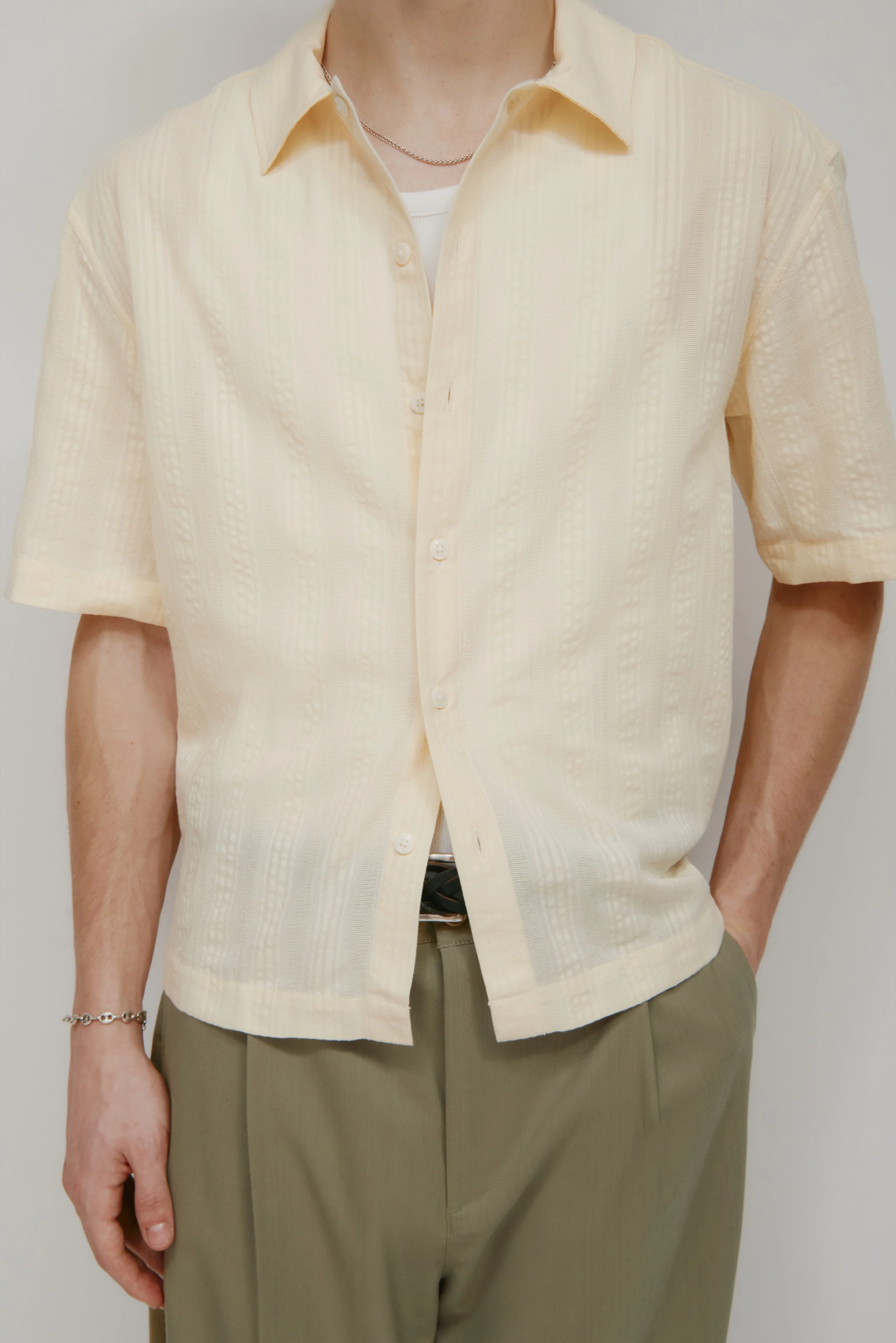 Men's Sadeem Shirt in Natural - Image 5