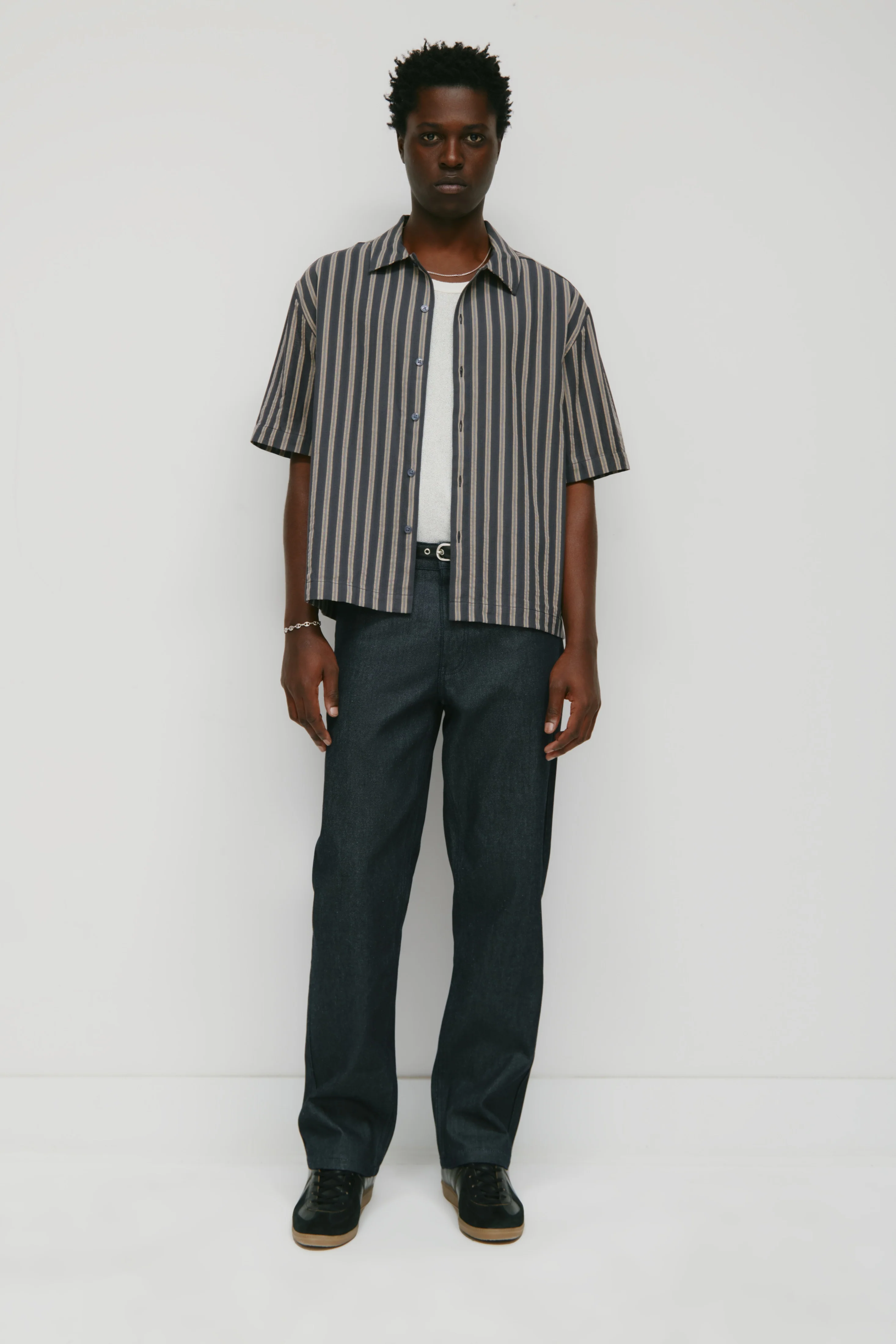 Men's Sadeem Shirt in Pitch Navy/Otter - Image 3
