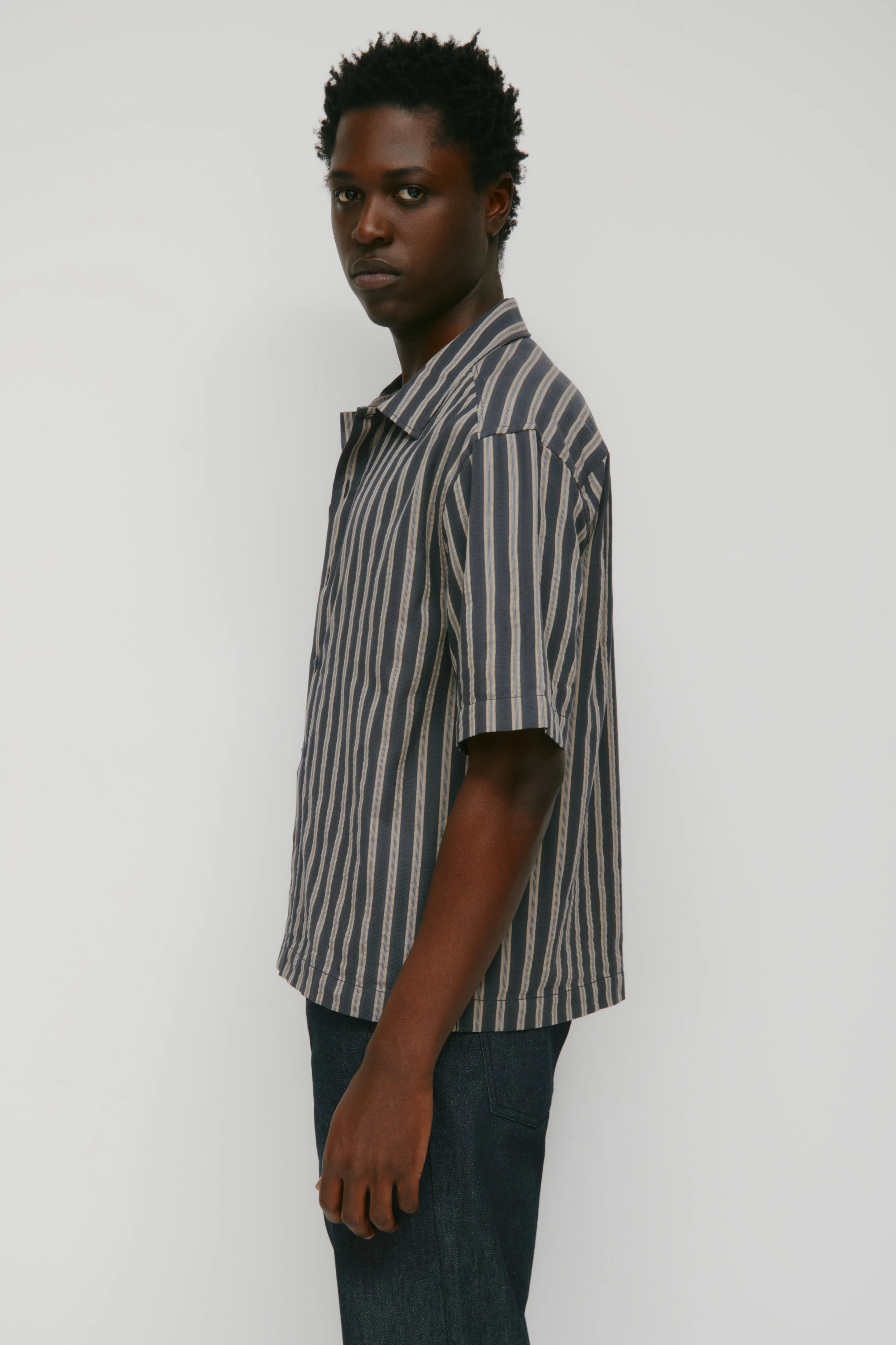 Men's Sadeem Shirt in Pitch Navy/Otter - Image 4