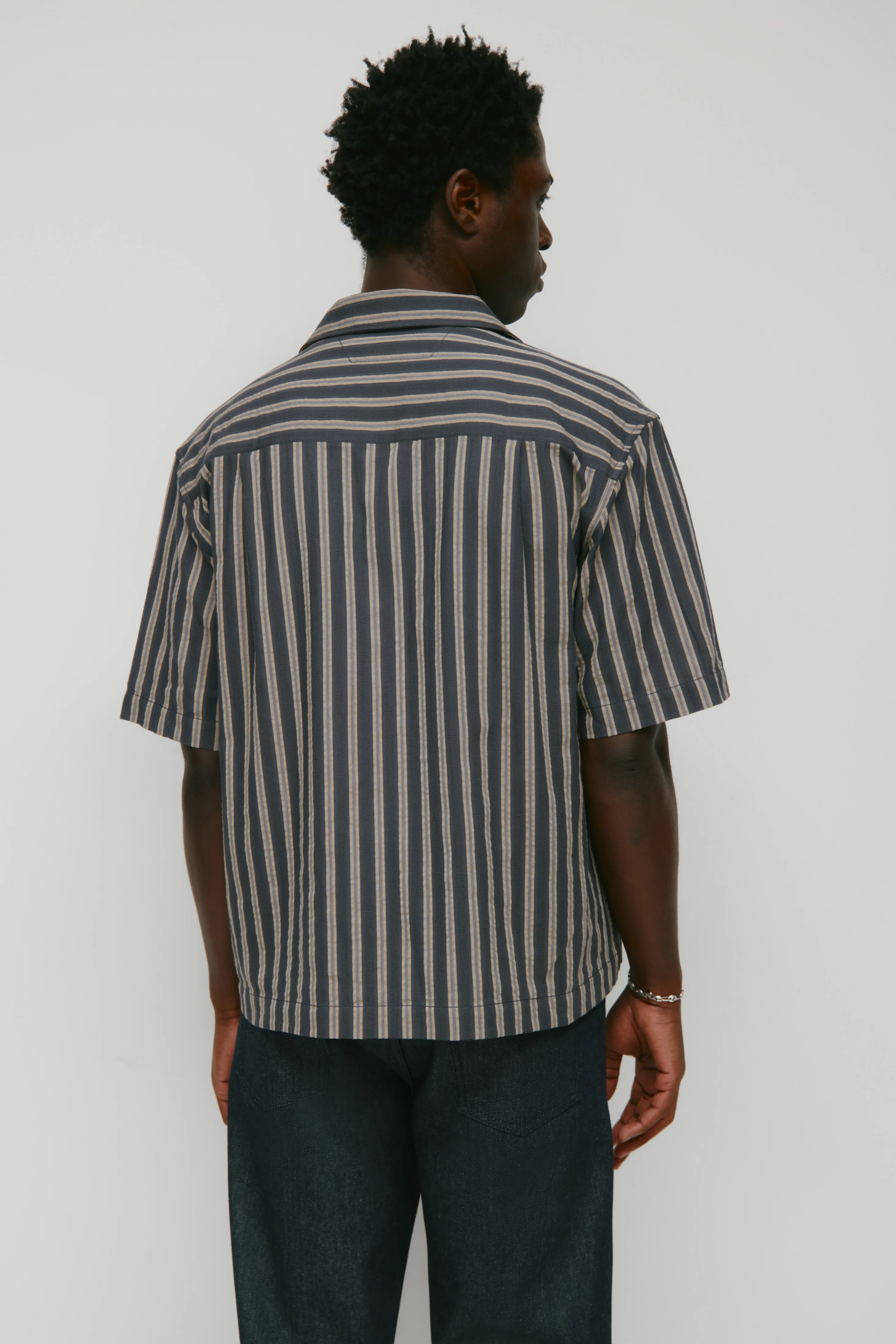 Men's Sadeem Shirt in Pitch Navy/Otter - Image 5