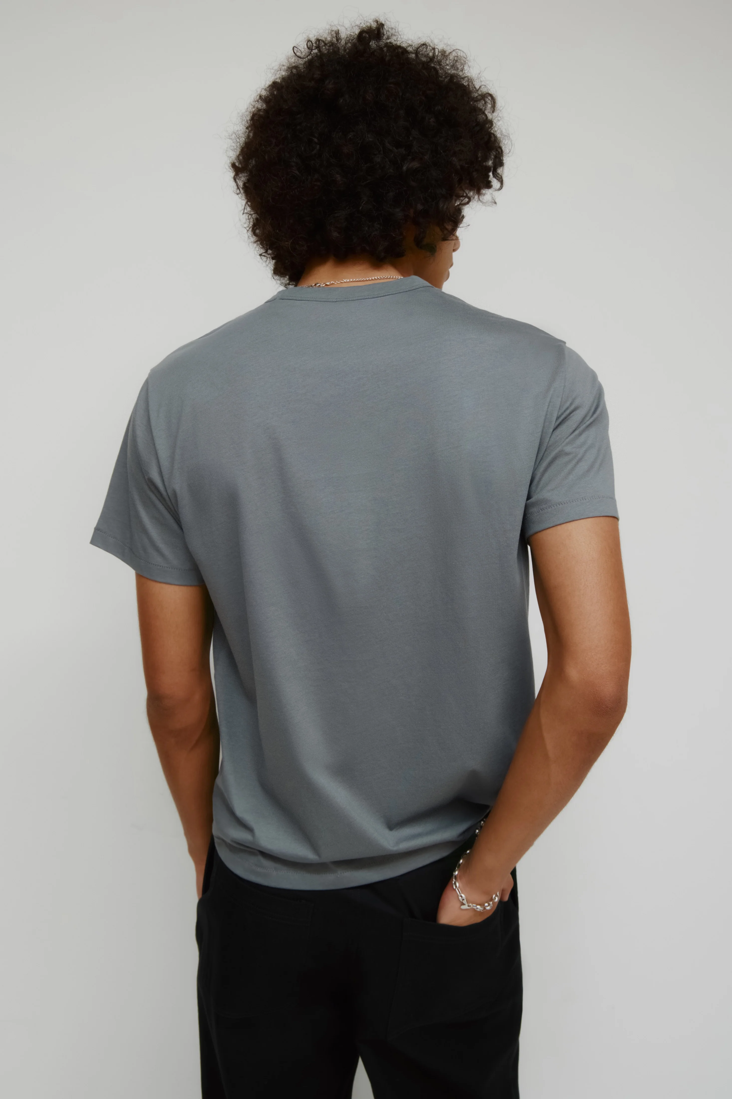 Men's Superfine Crew in Lava Smoke - Image 3