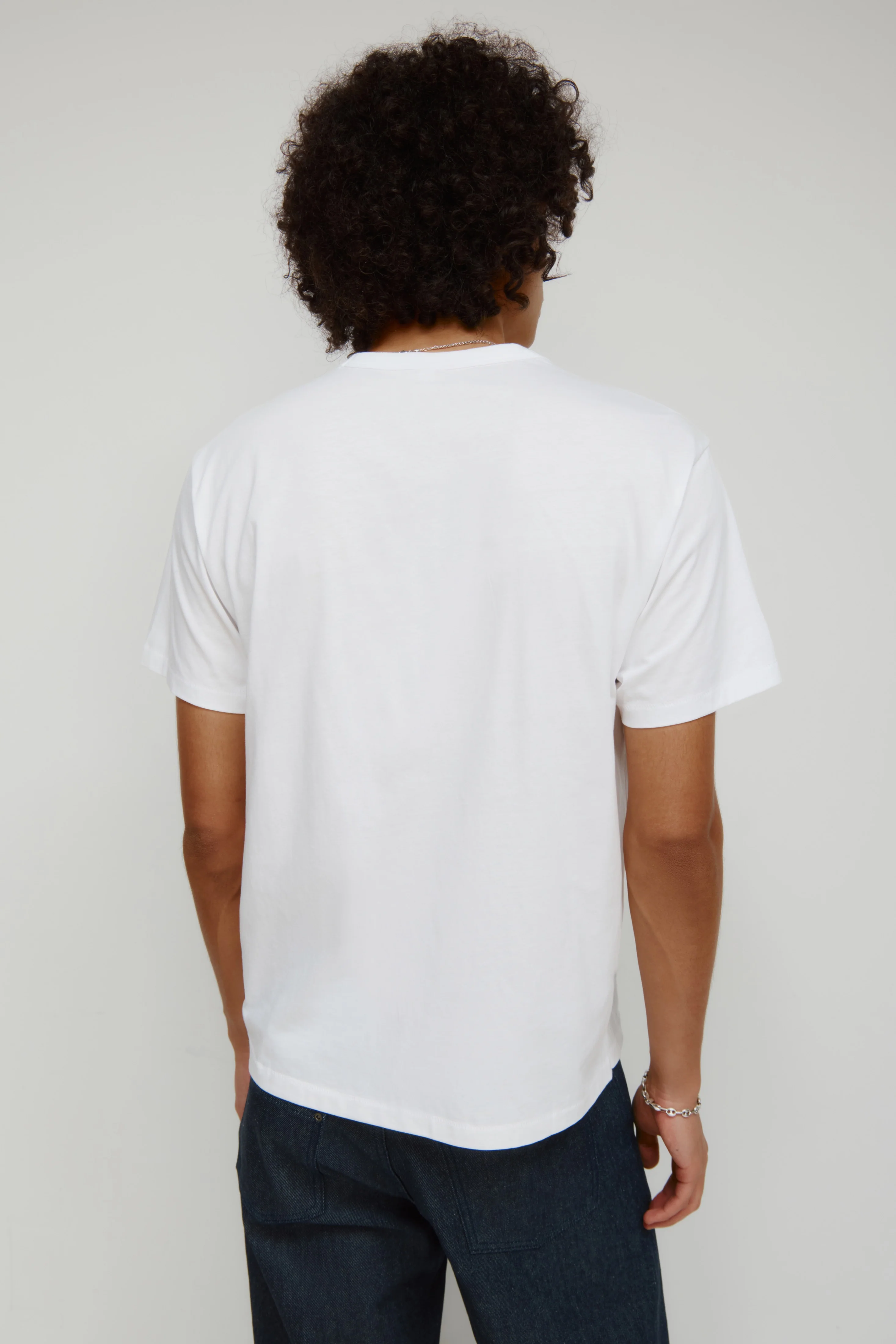 Men's Superfine Crew in White - Image 4
