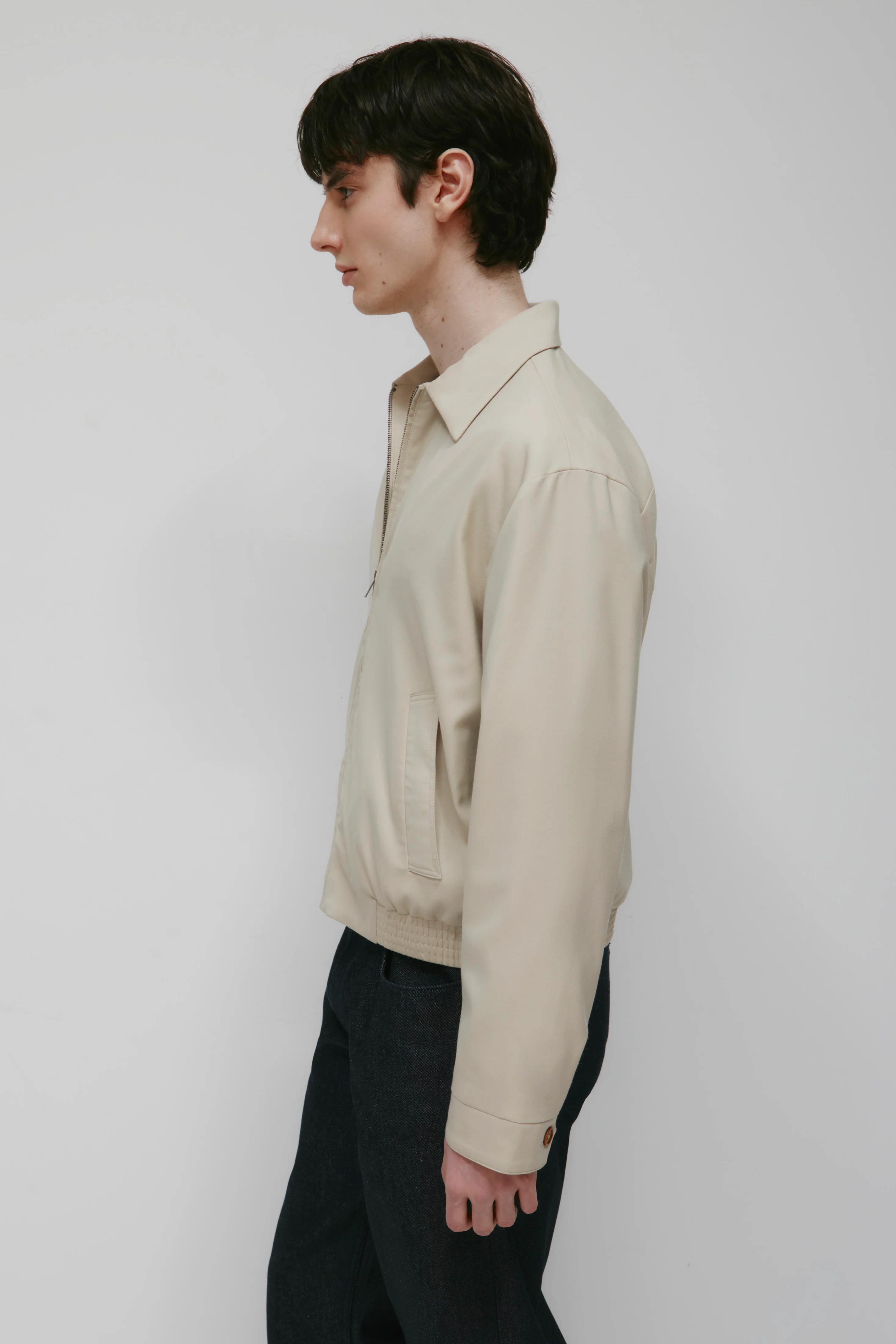 Men's Taym Postal Jacket in Stone - Image 4