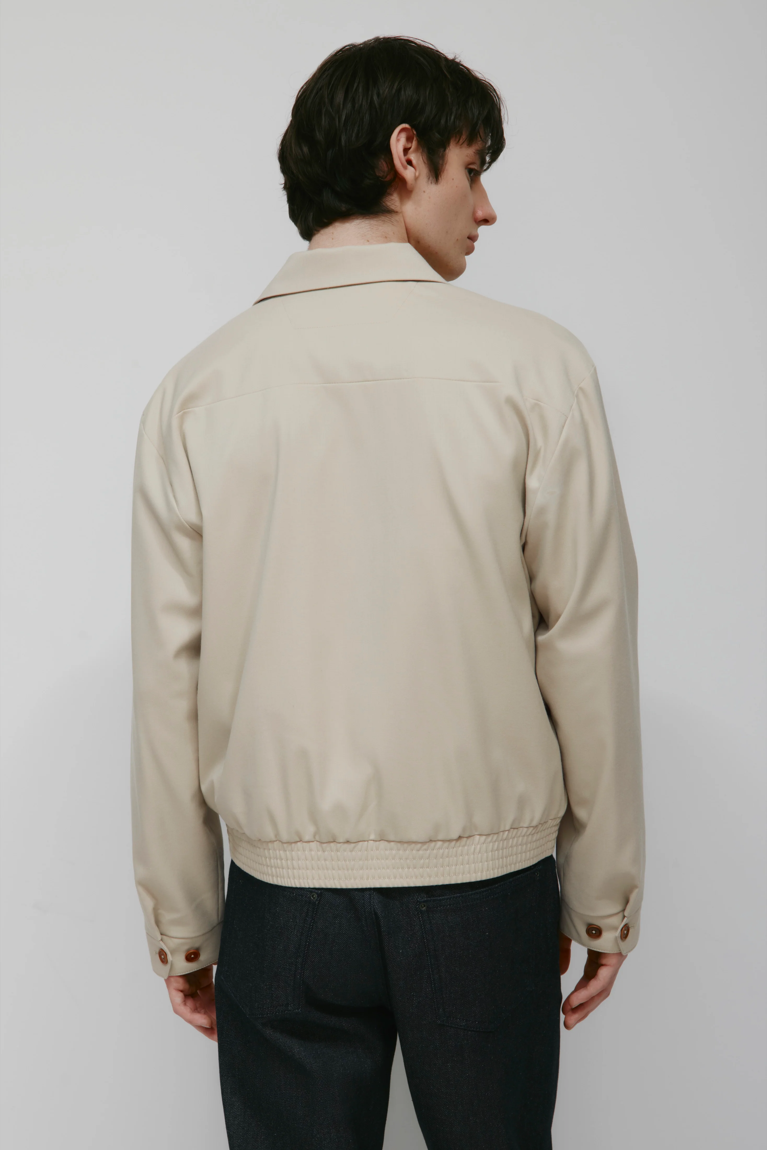 Men's Taym Postal Jacket in Stone - Image 5