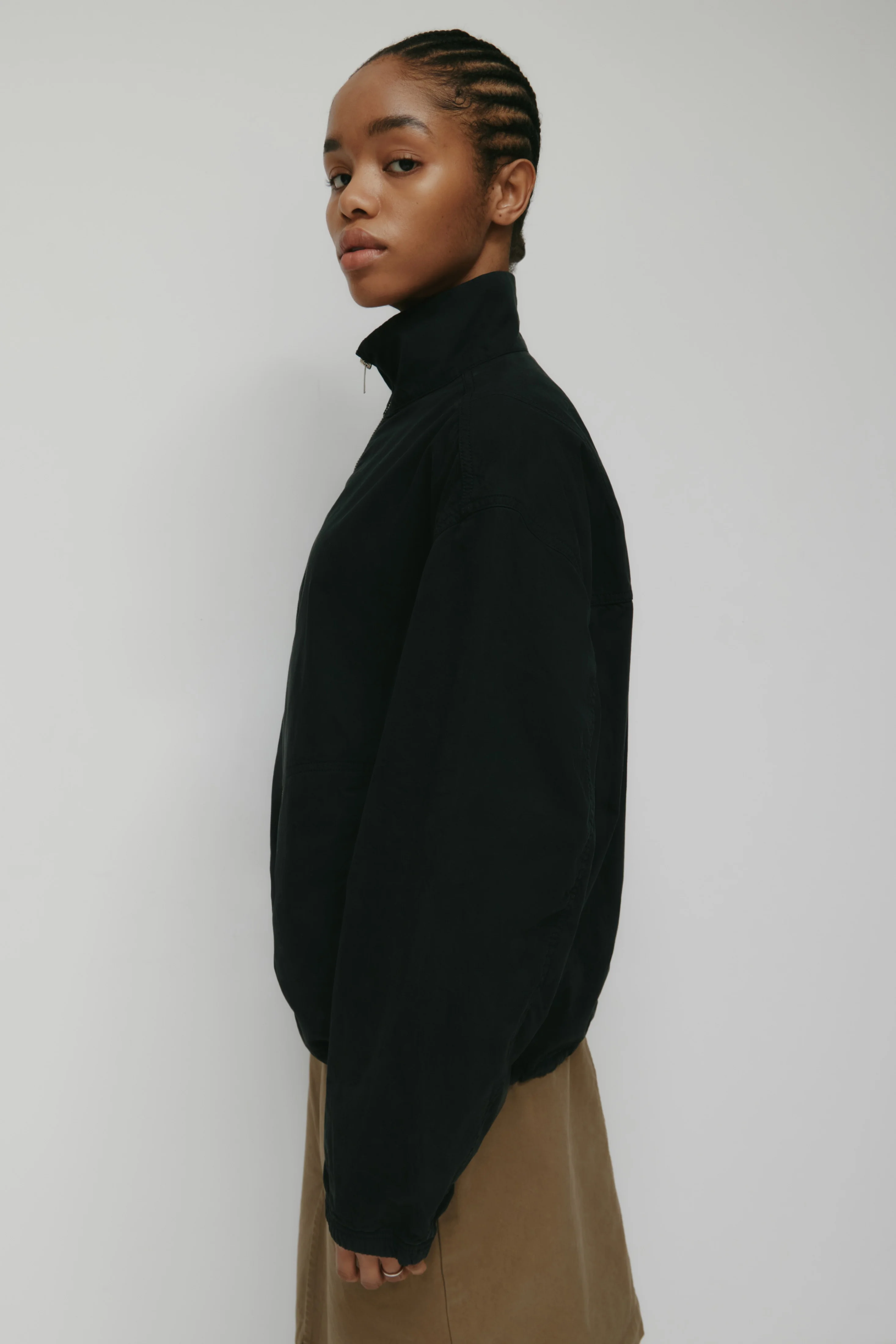 Men's Tefnut Stand Collar Jacket in Black - Image 7
