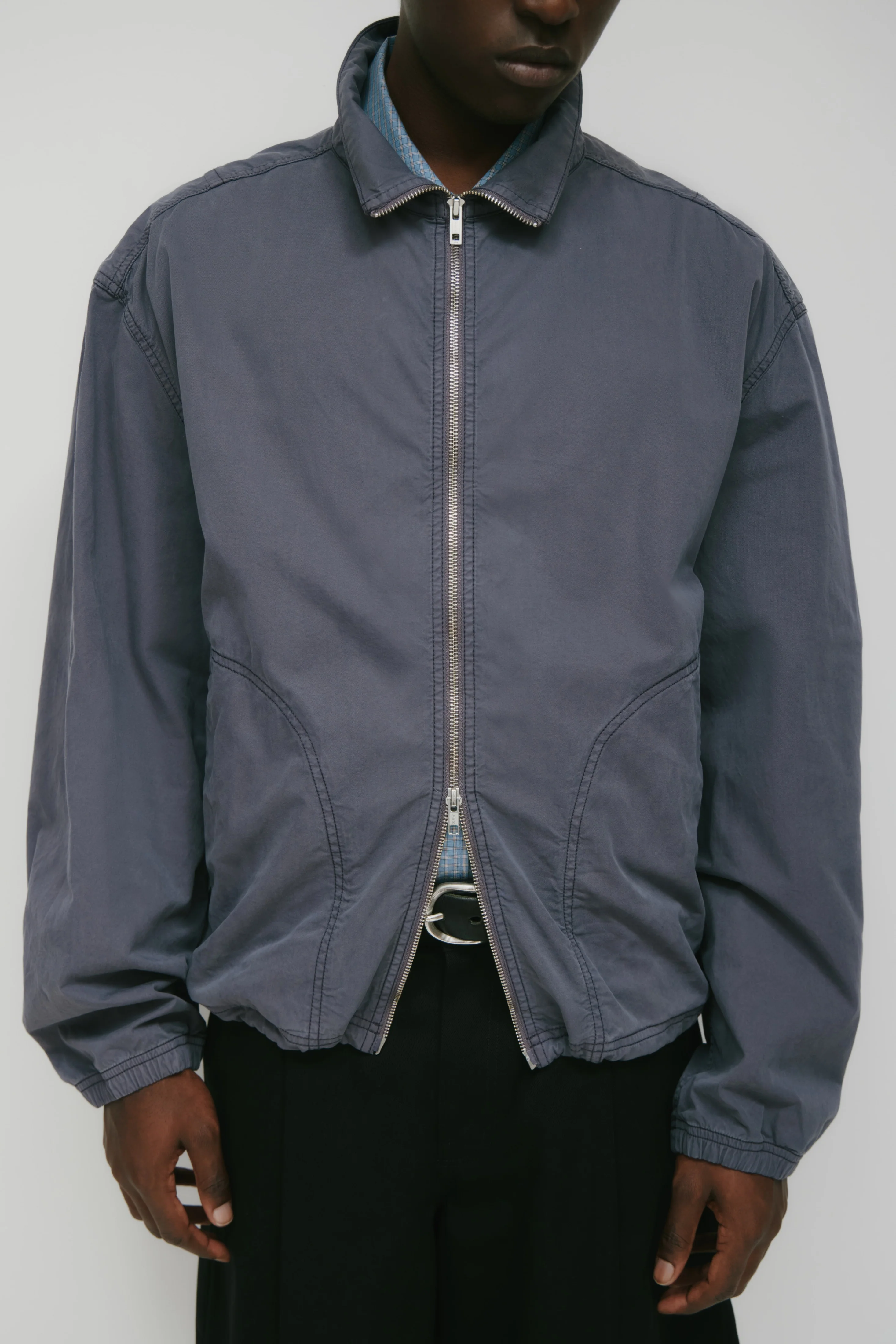 Men's Tefnut Stand Collar Jacket in Lavender Ash - Image 10