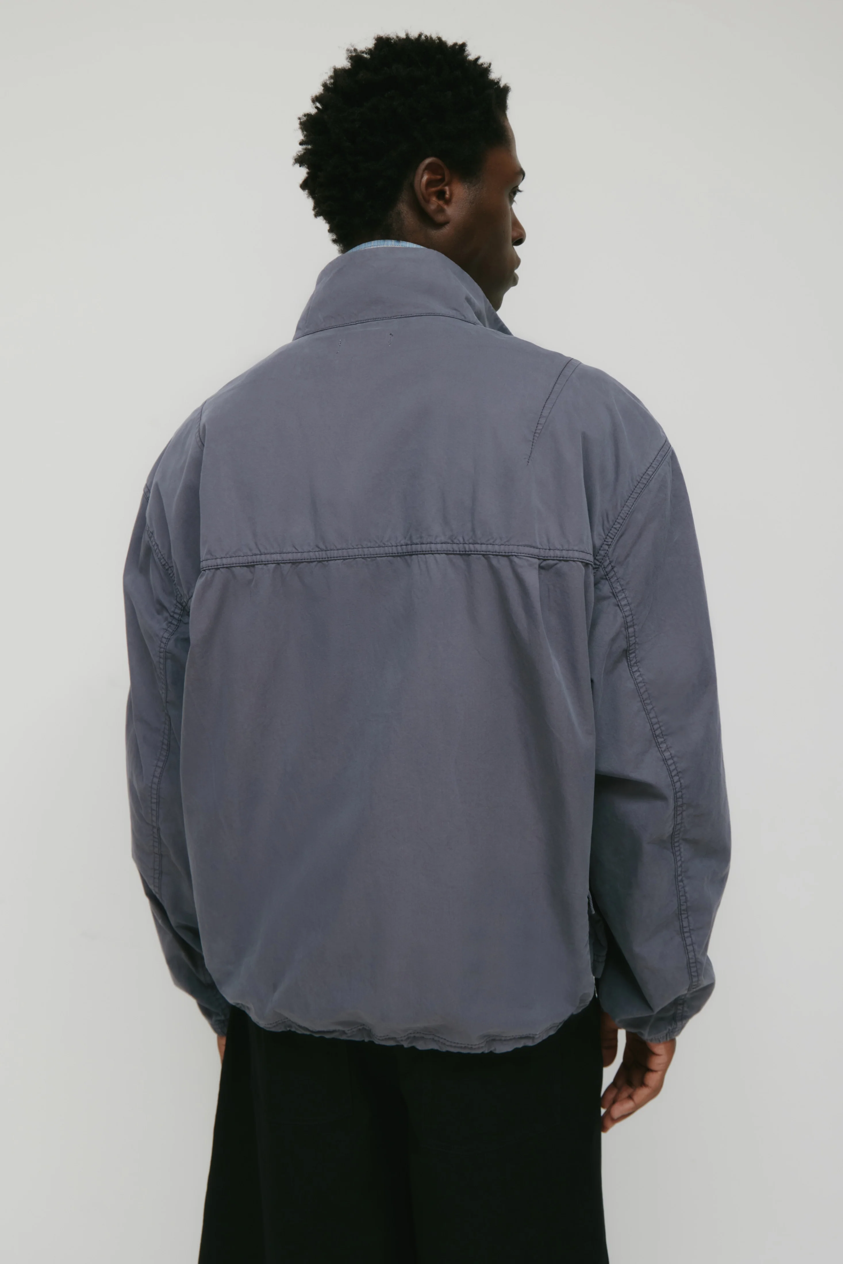 Men's Tefnut Stand Collar Jacket in Lavender Ash - Image 8