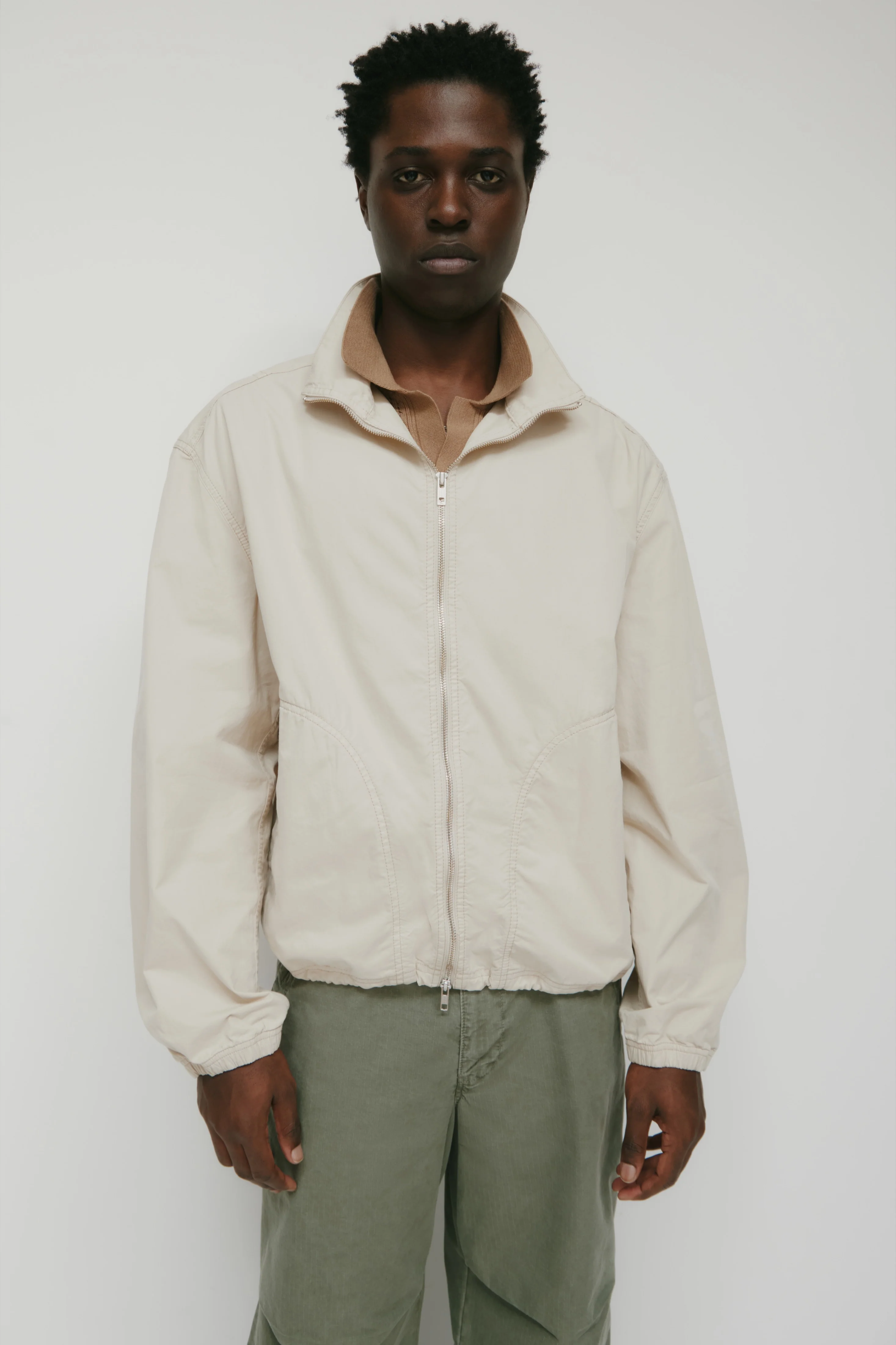 Men's Tefnut Stand Collar Jacket in Stone - Image 4